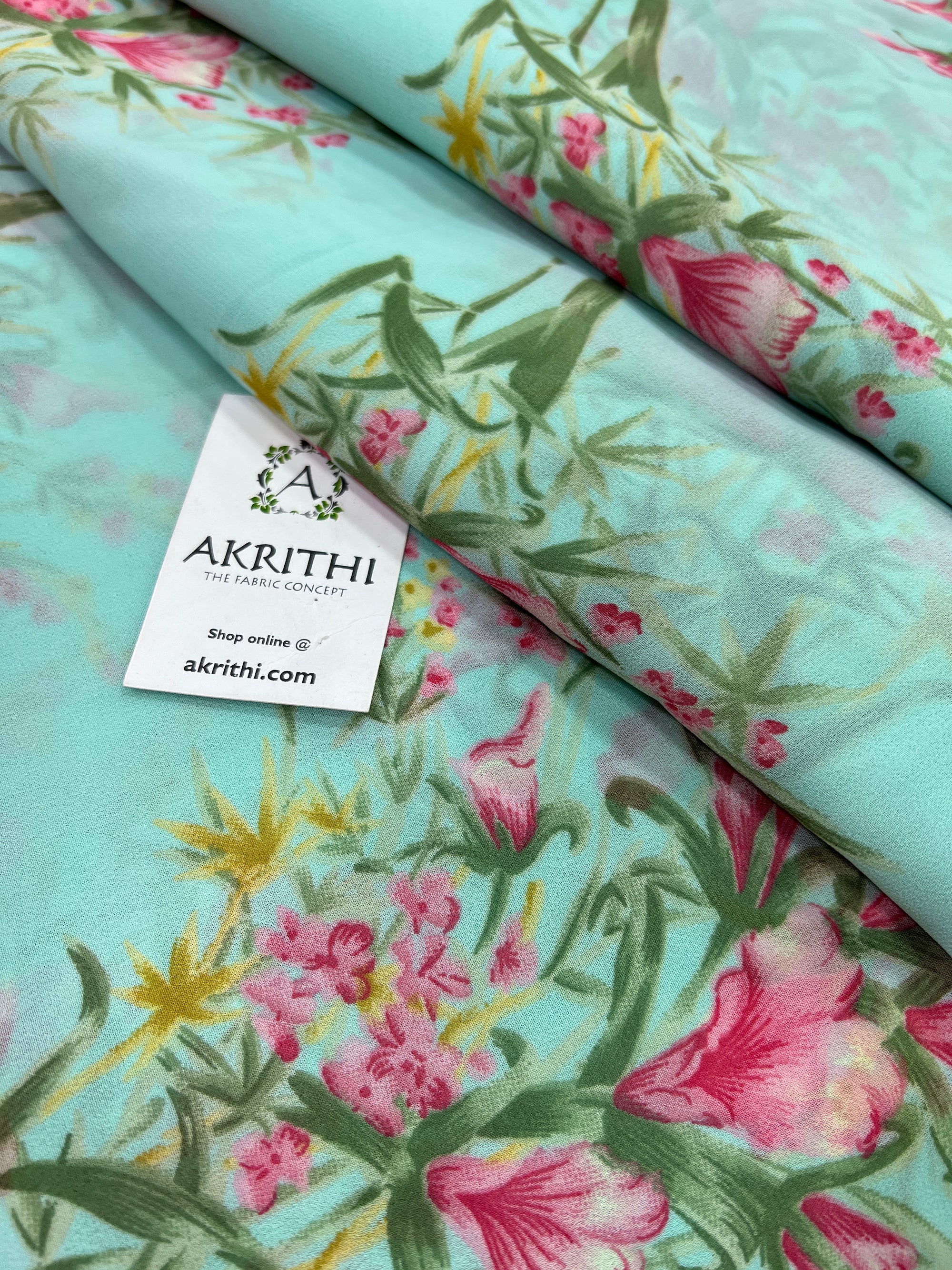 Floral printed georgette fabric 56 inches width