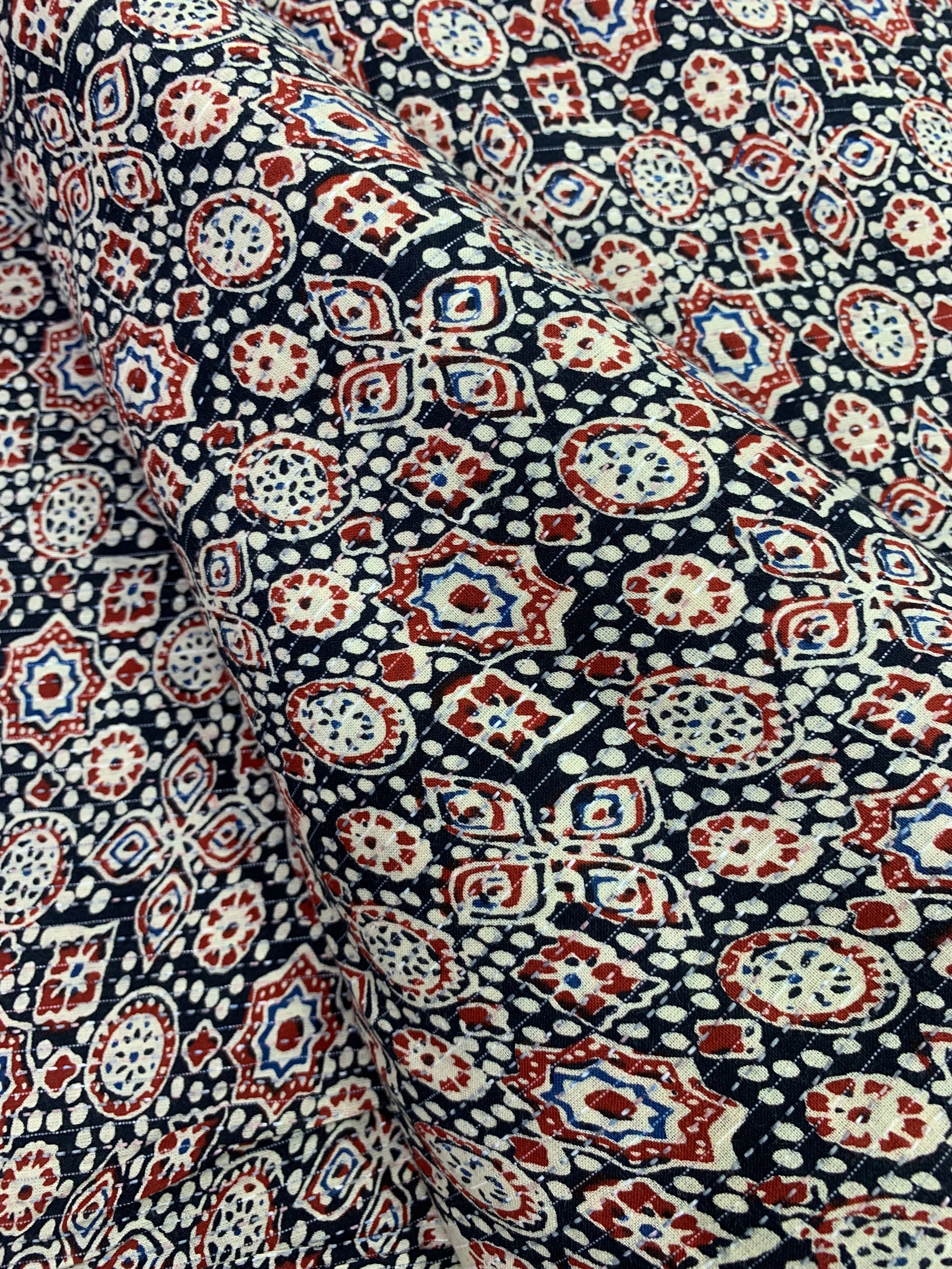 Kantha Printed pure cotton fabric