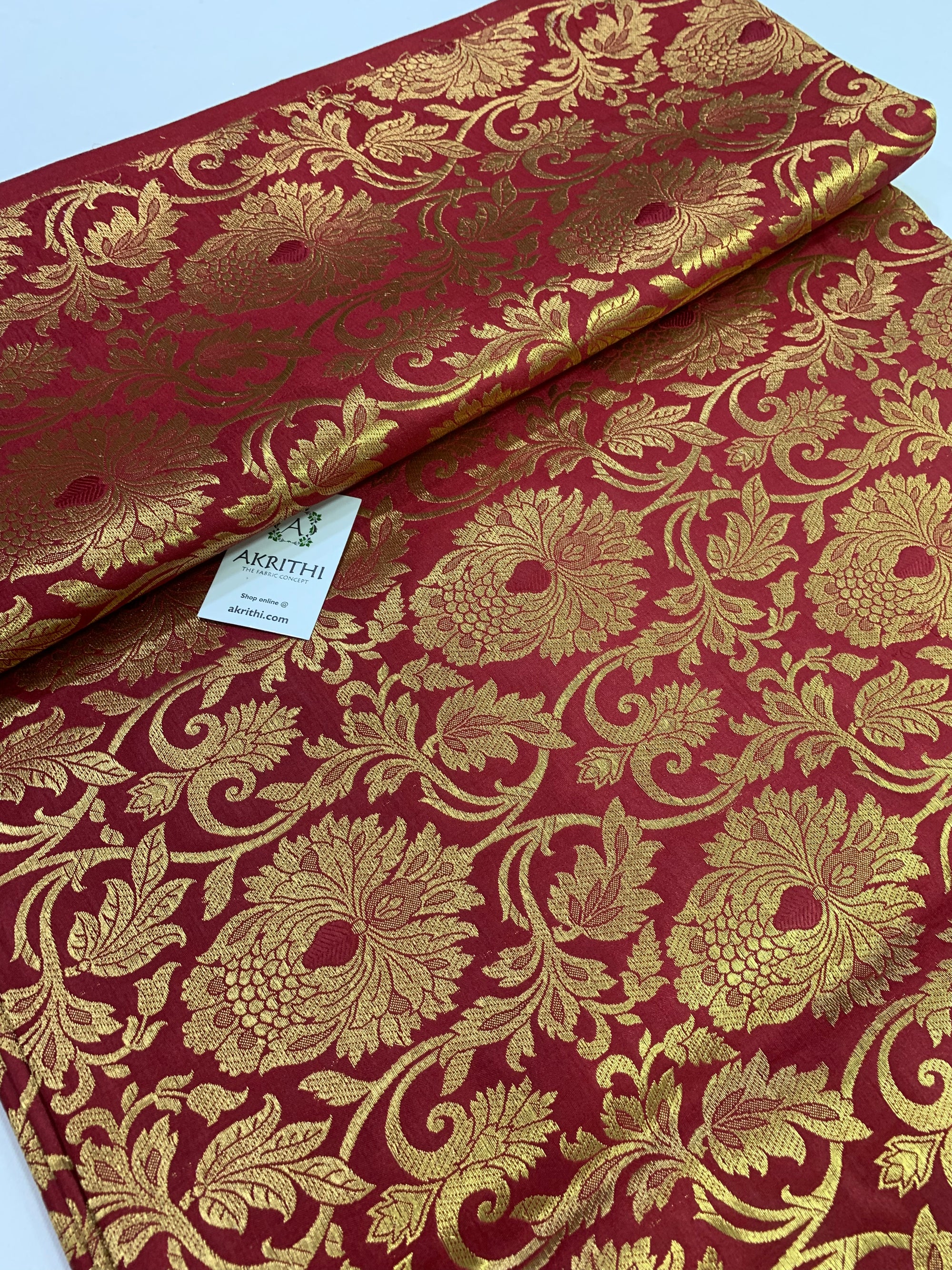Handloom Banarasi brocade fabric