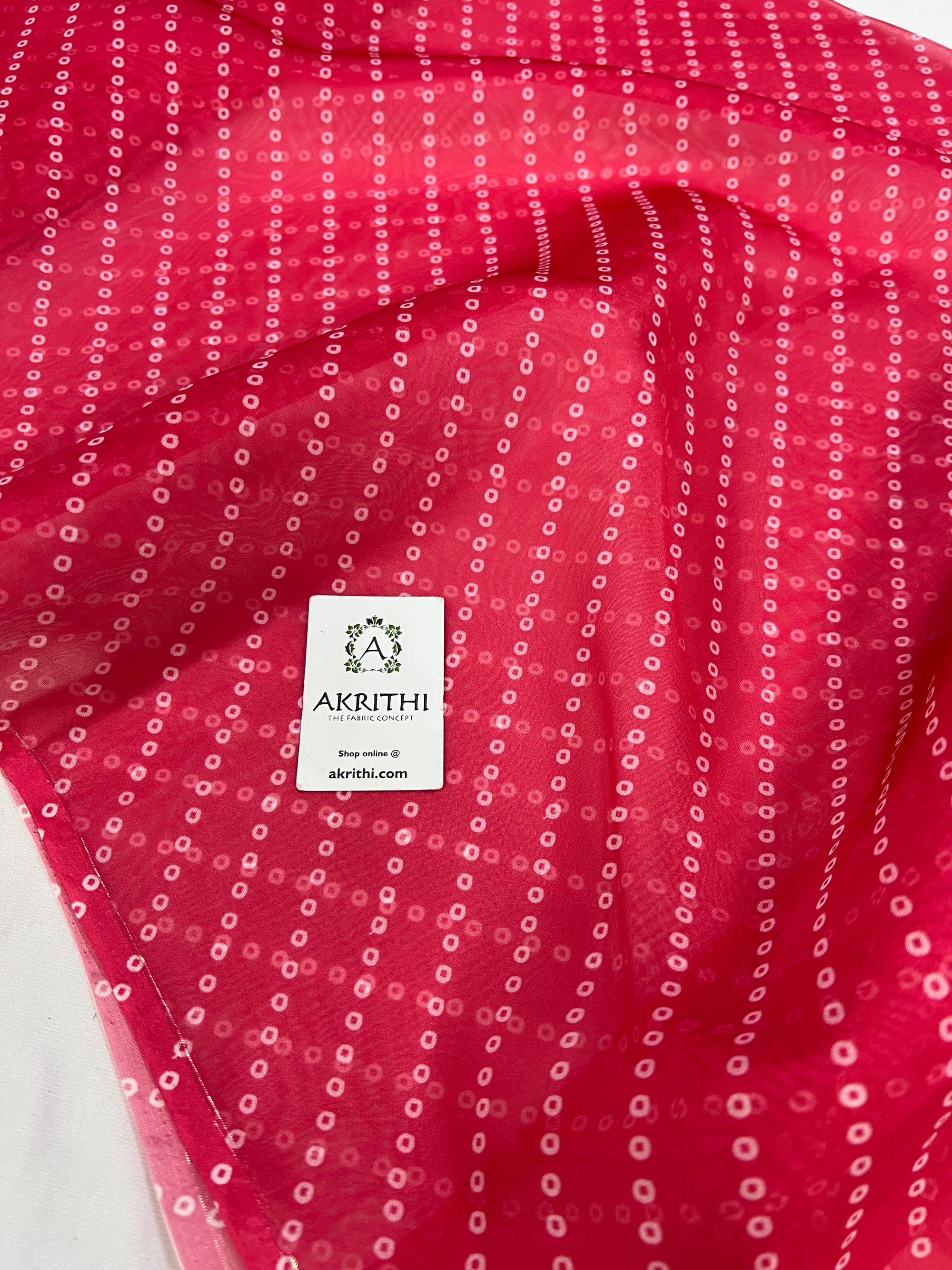 Bandhani Printed organza fabric
