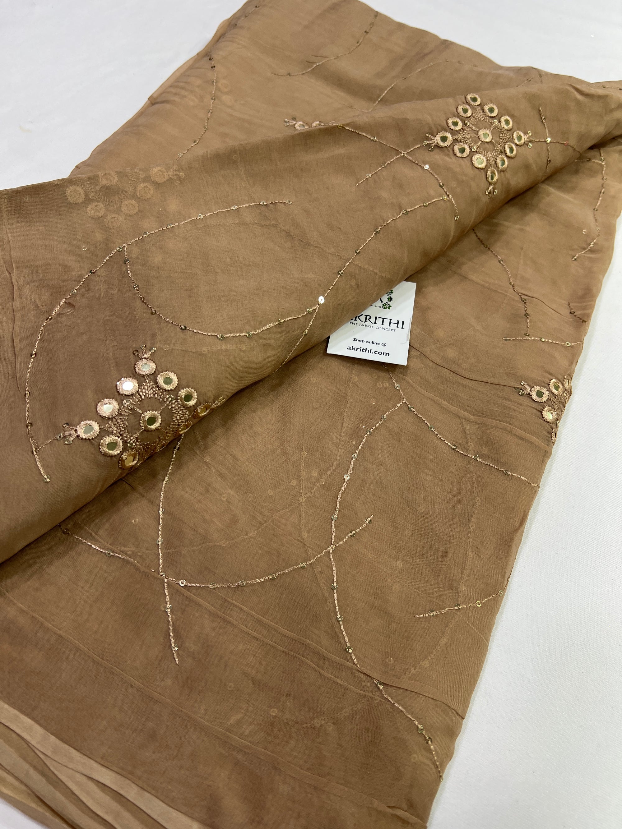 Embroidery on Organza fabric