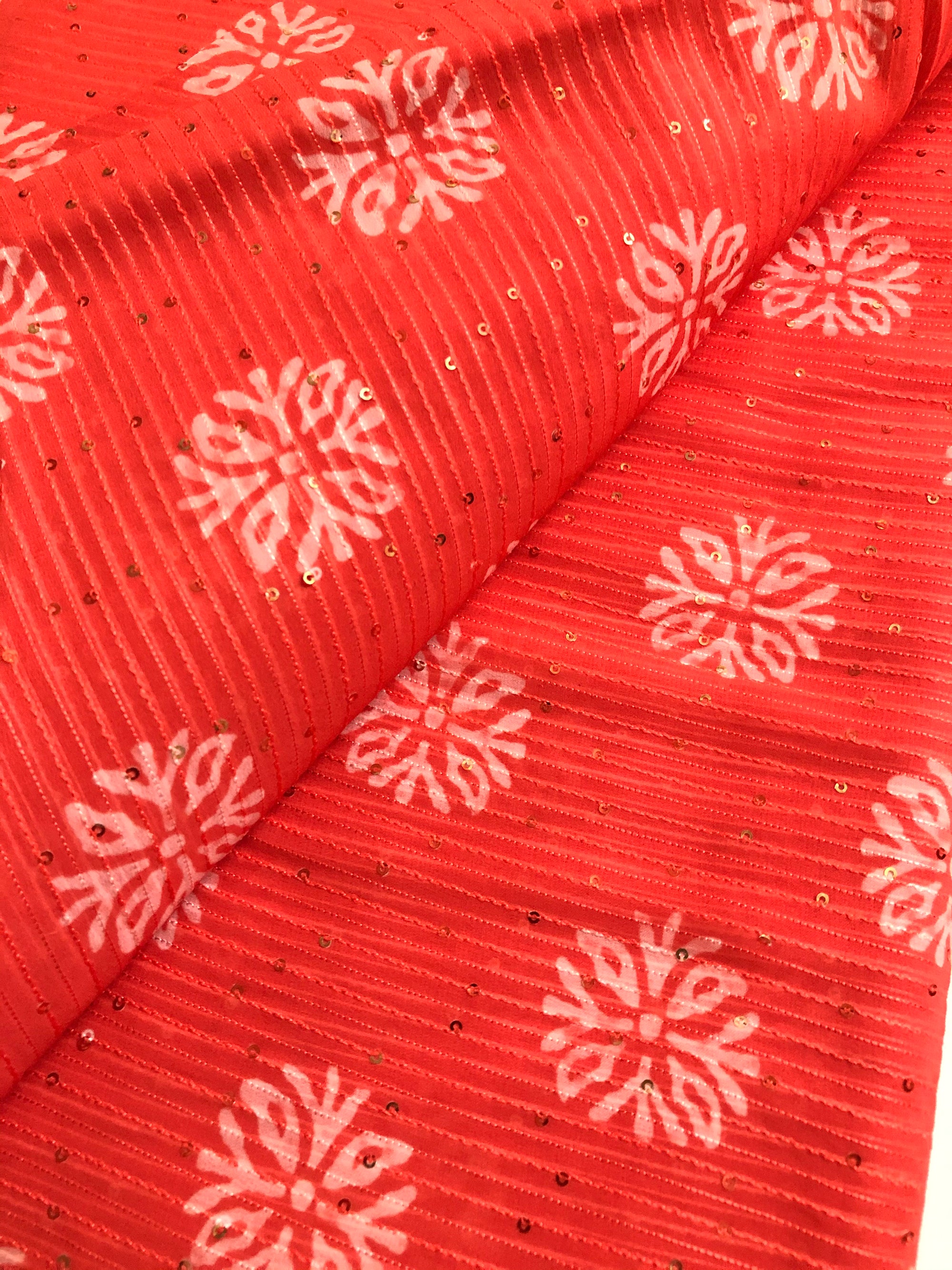 Embroidery on georgette saree