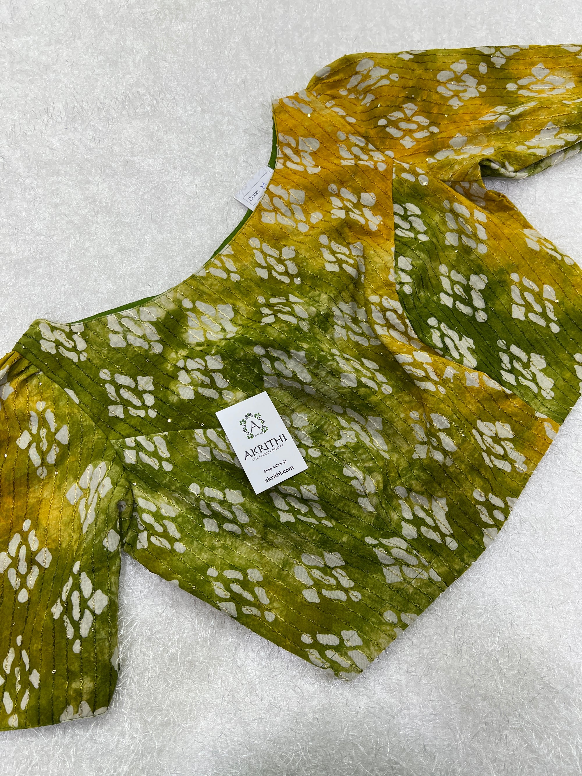 Batik dyed cotton blouse