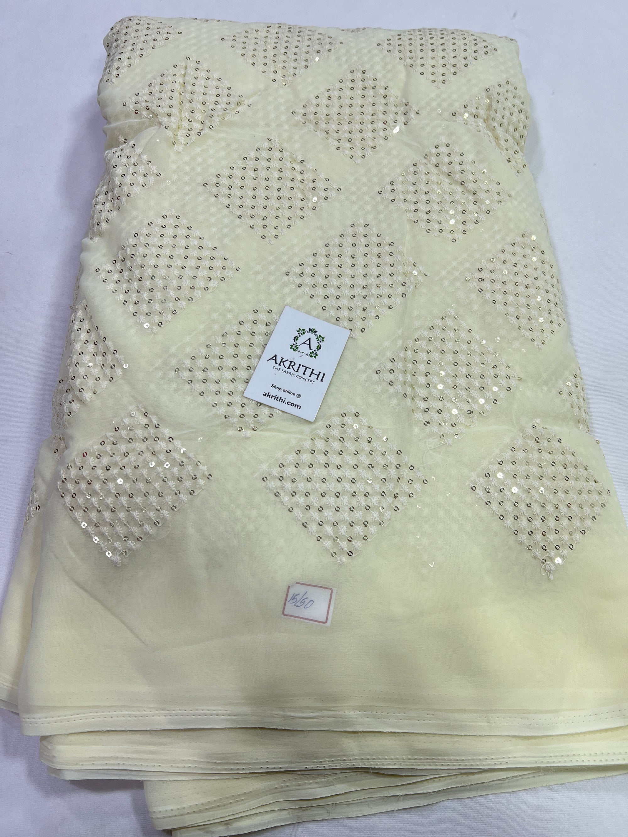 Embroidery on georgette fabric