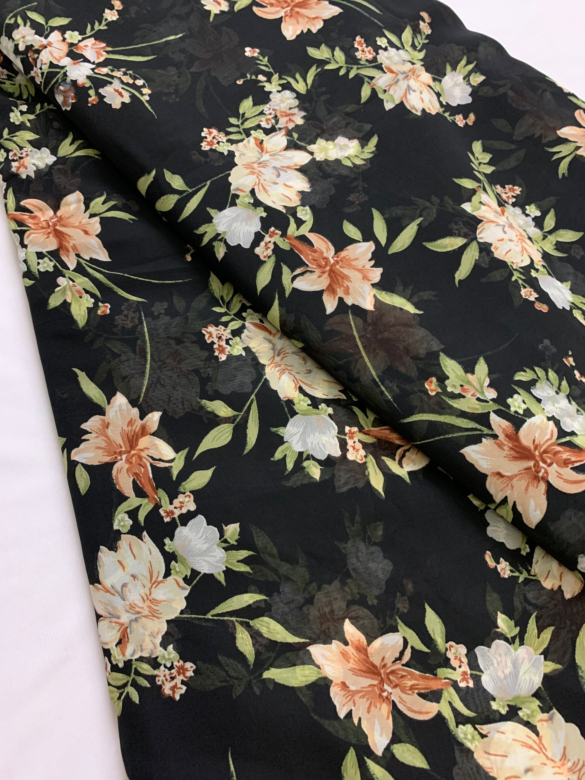 Digital floral Printed georgette fabric 56 inches width