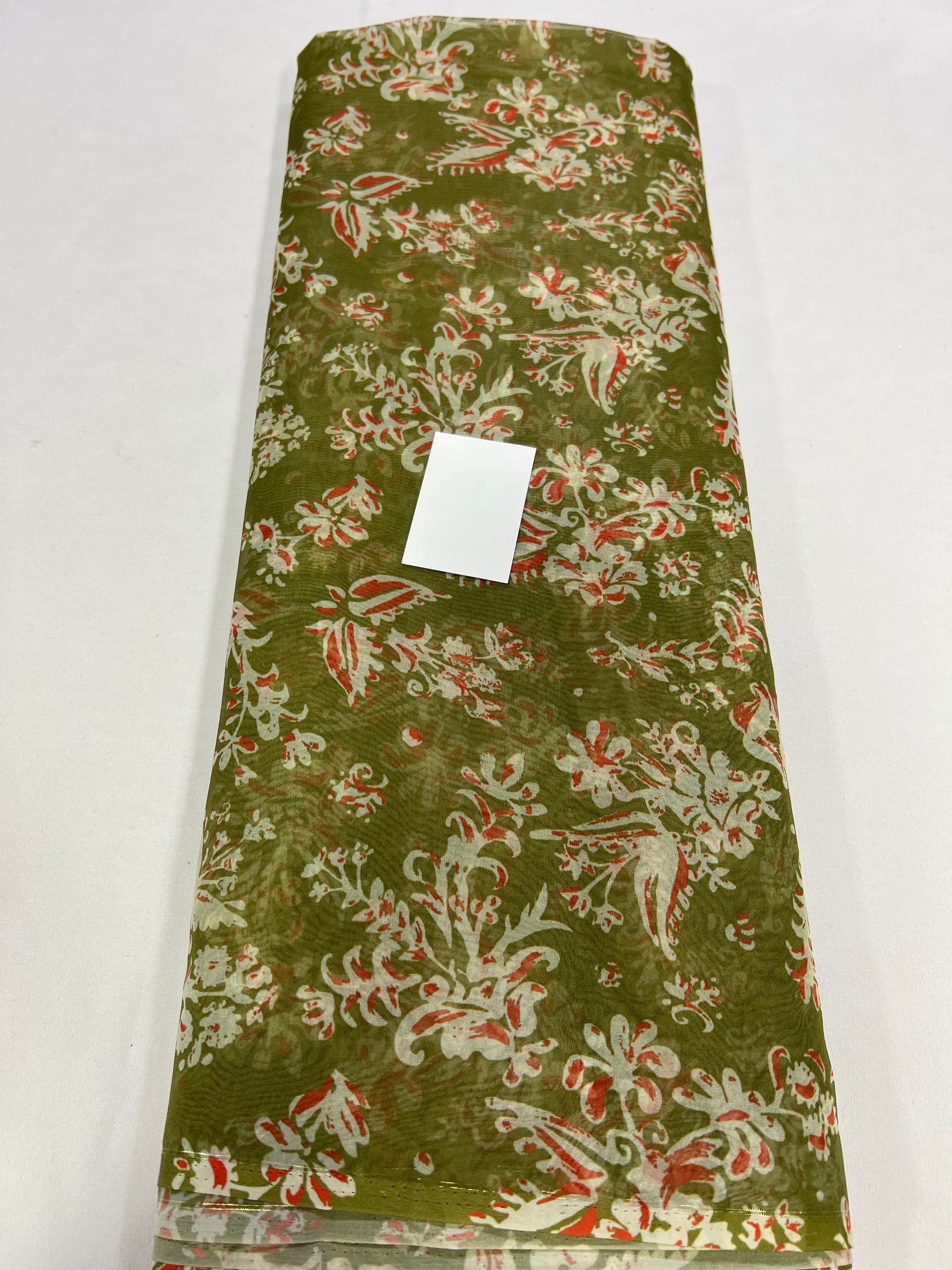 Digital floral Printed organza fabric