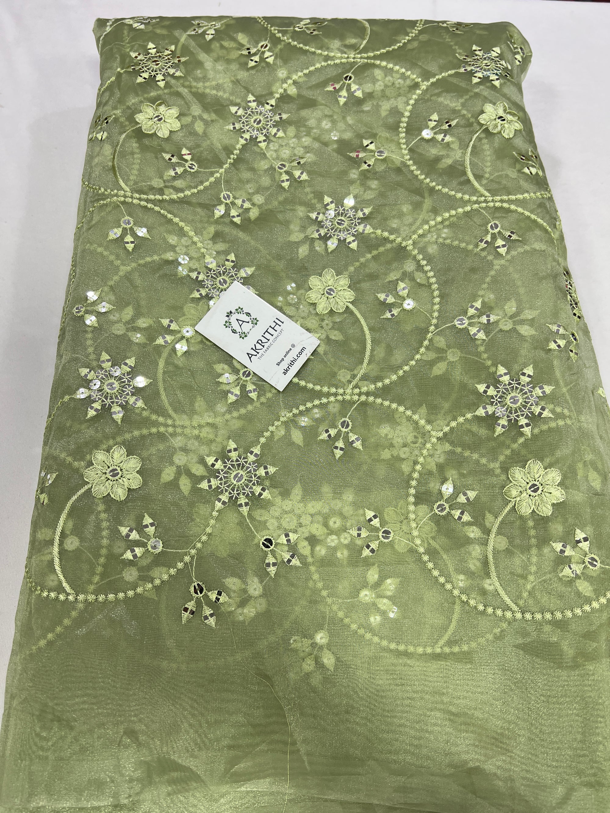 Embroidery on Organza fabric