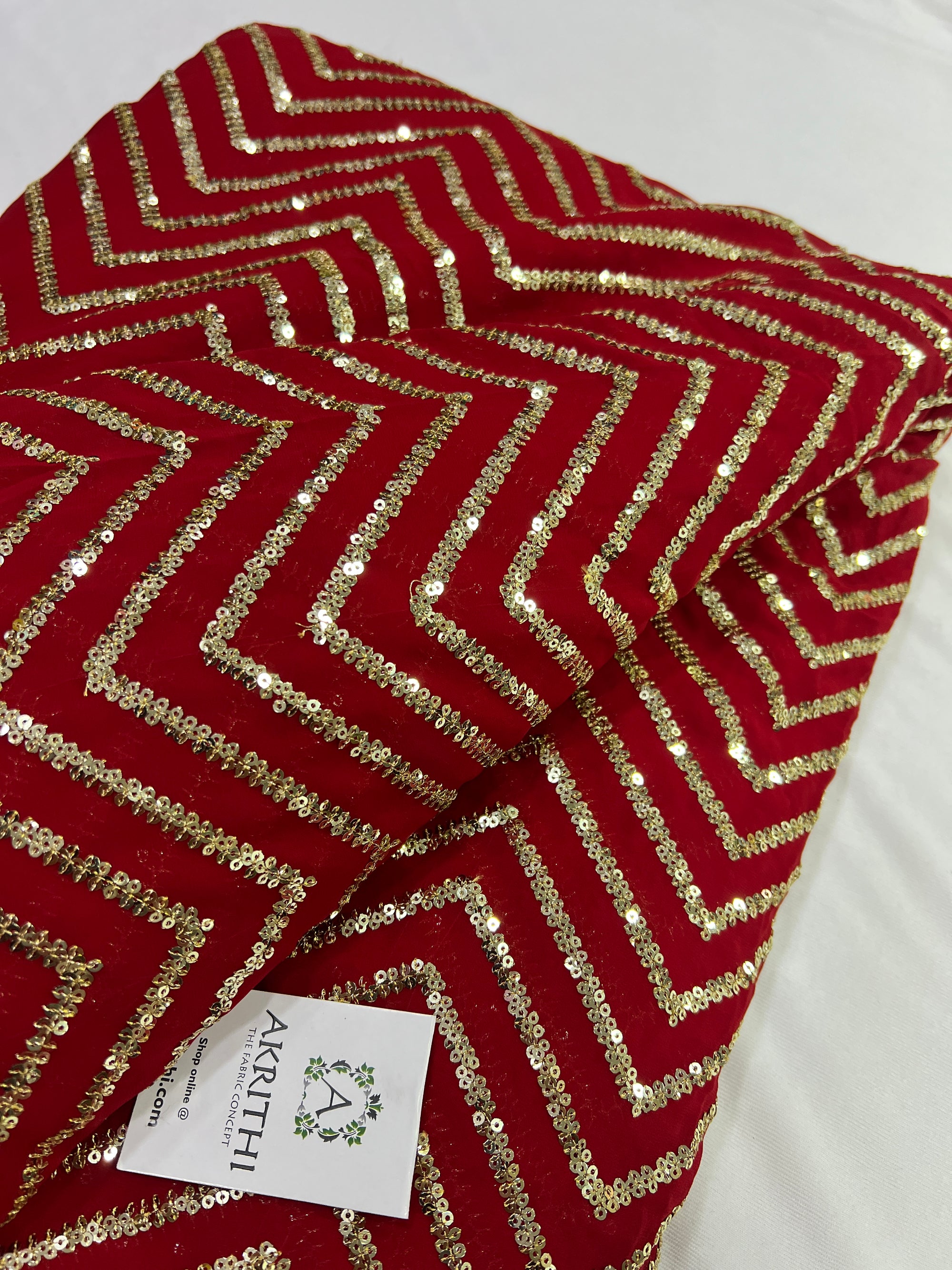 Embroidery on georgette fabric
