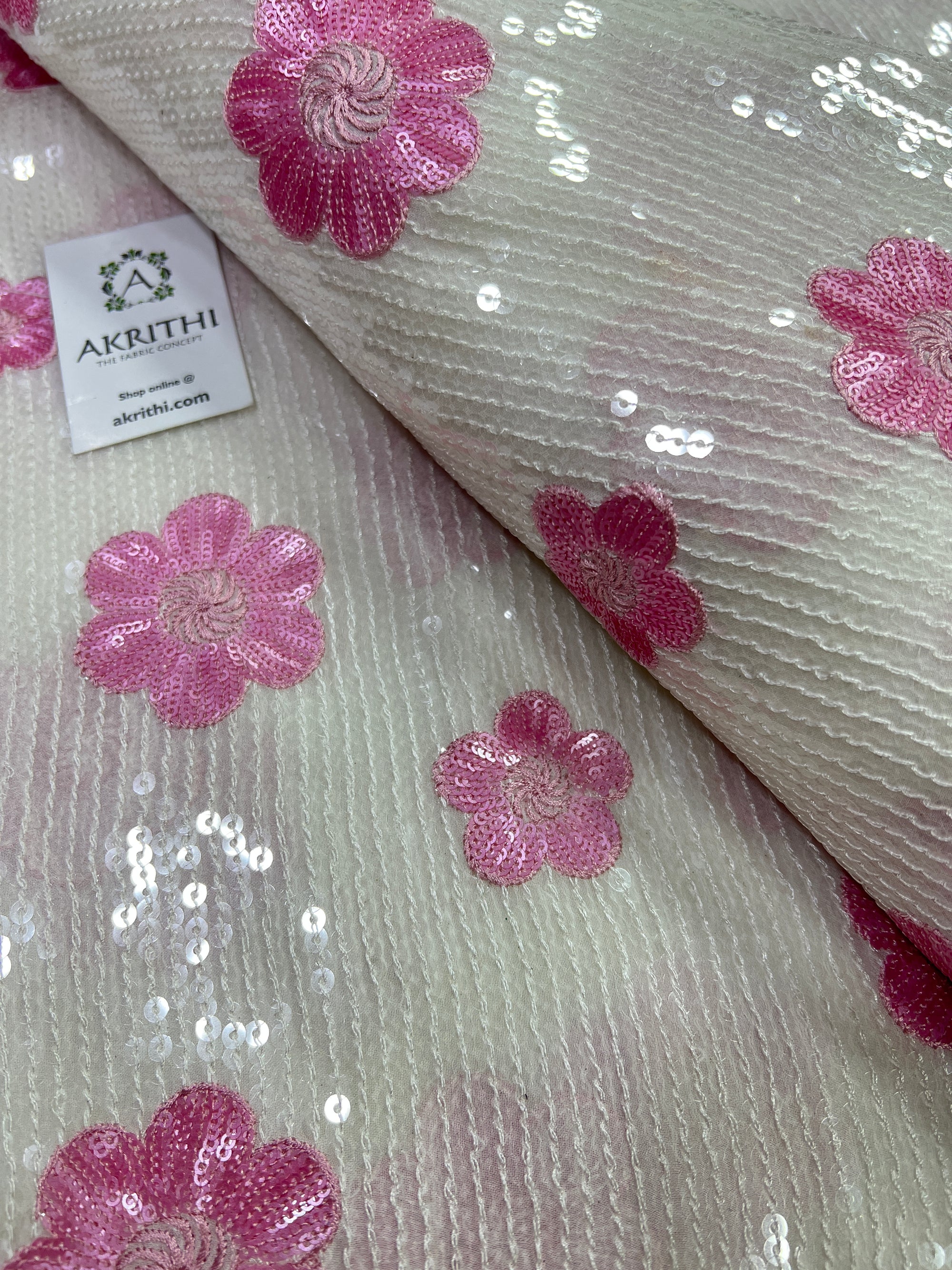 Embroidery on georgette fabric