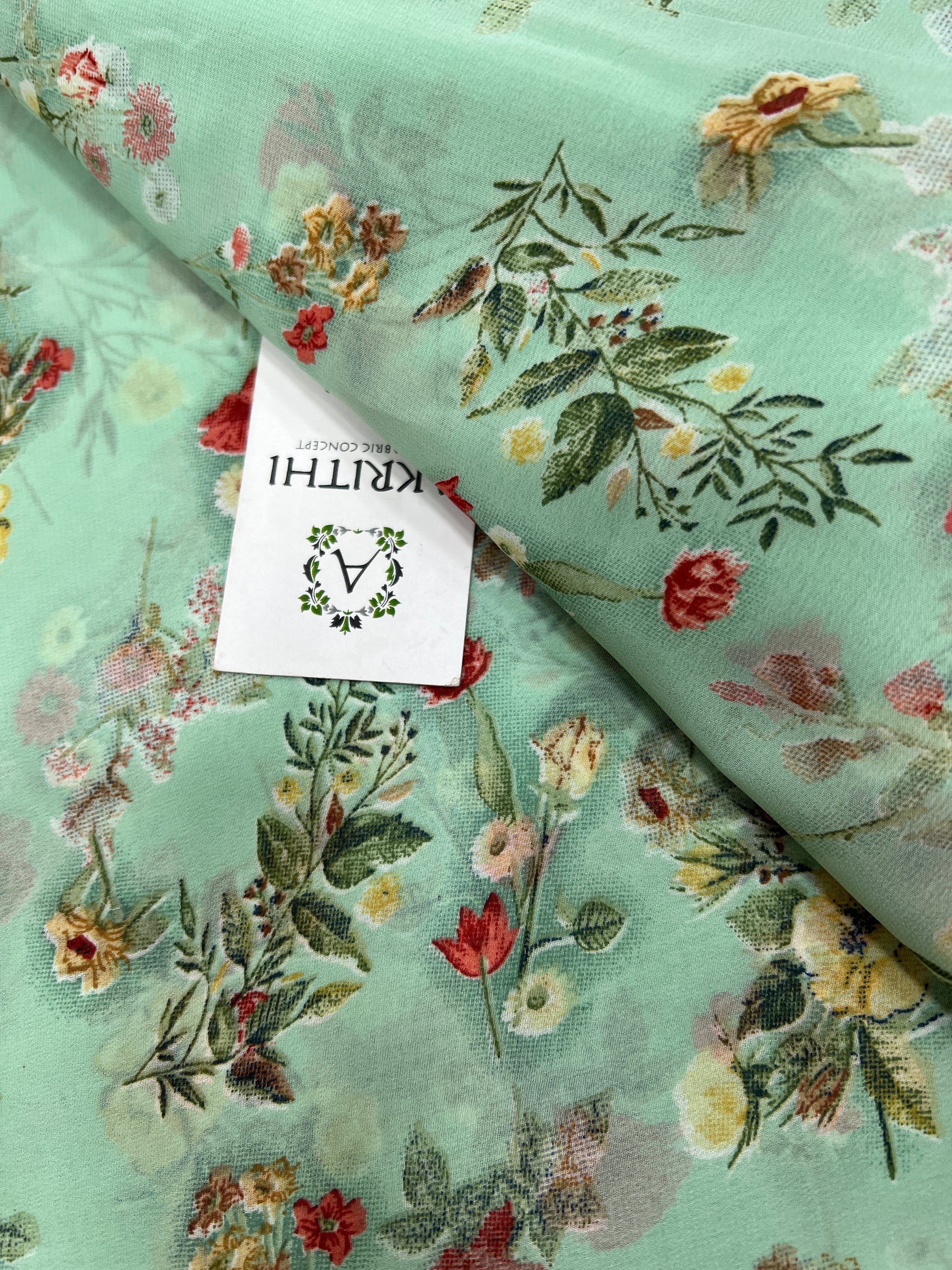 Floral printed georgette fabric