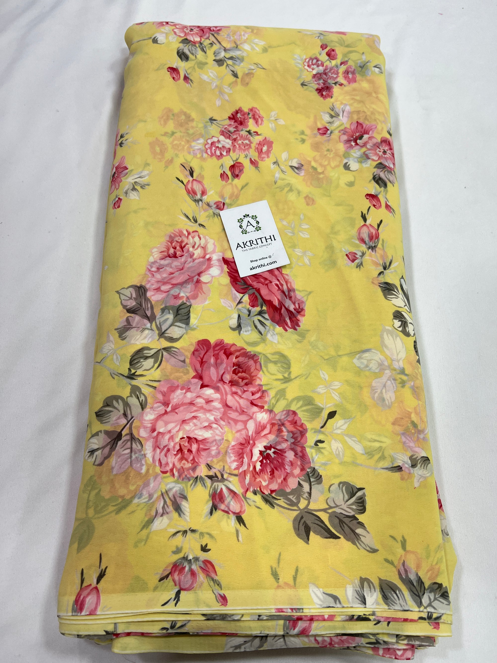 Floral printed georgette fabric