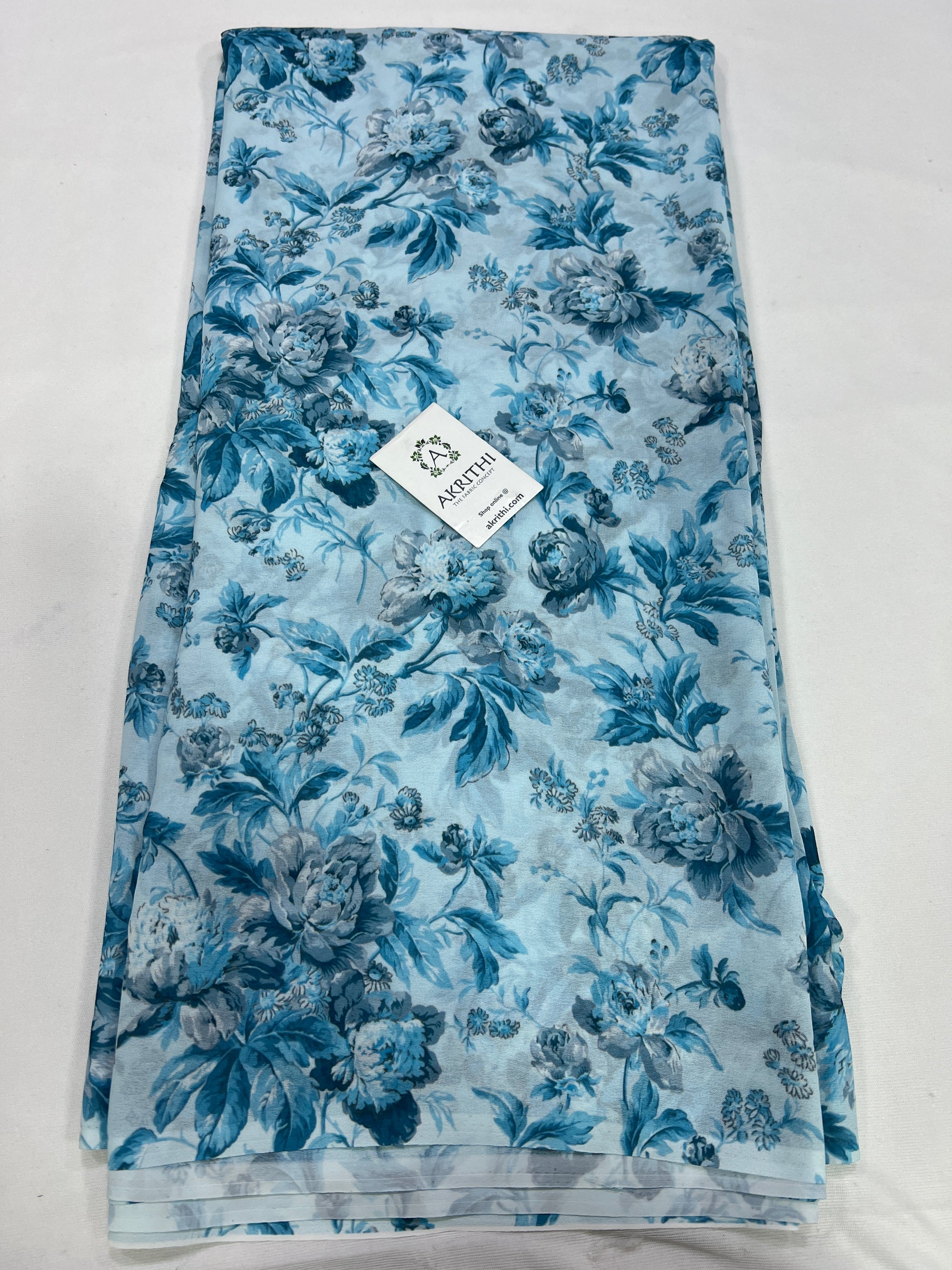 Digital floral printed georgette fabric