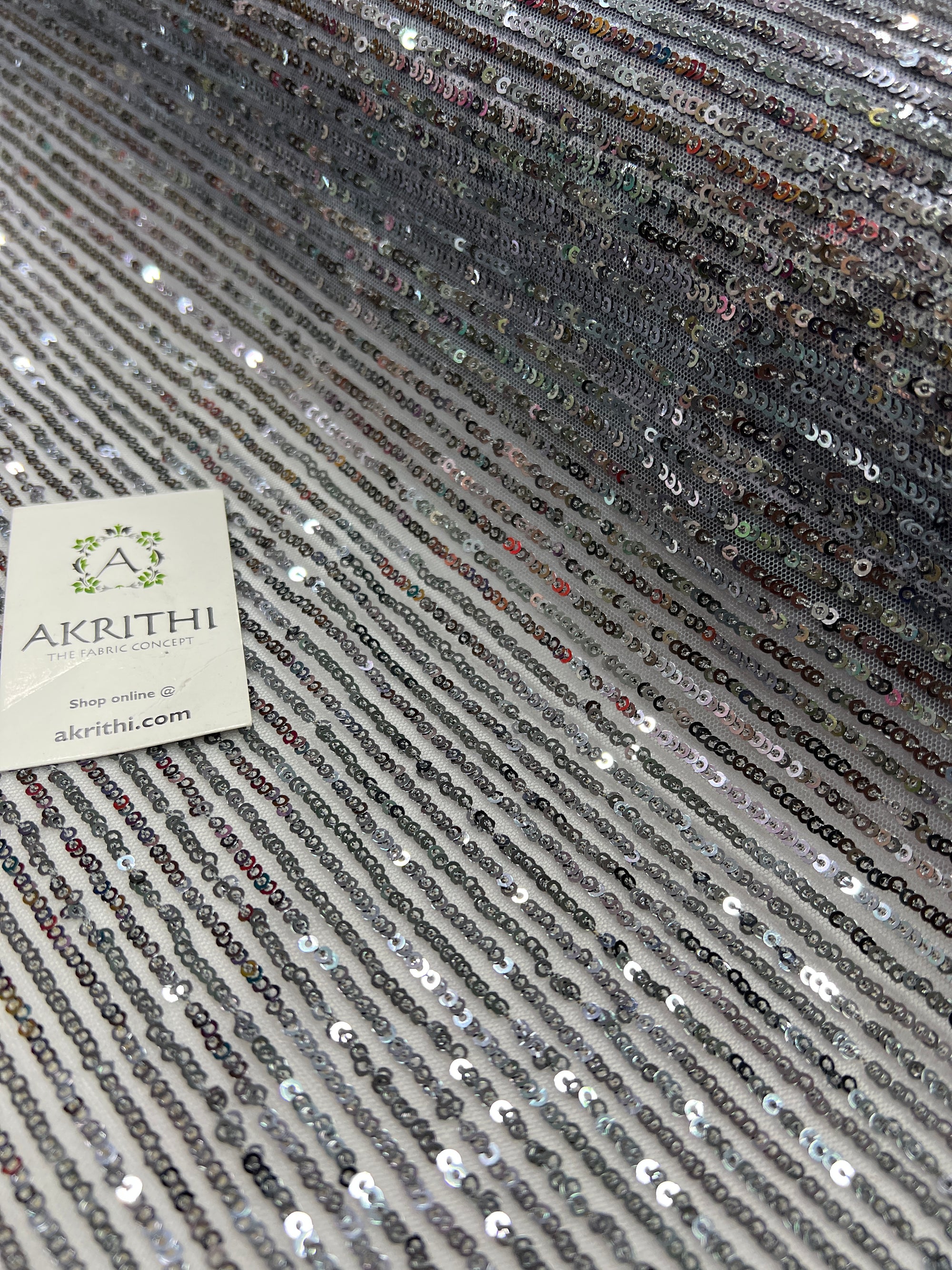 Embroidery on net fabric