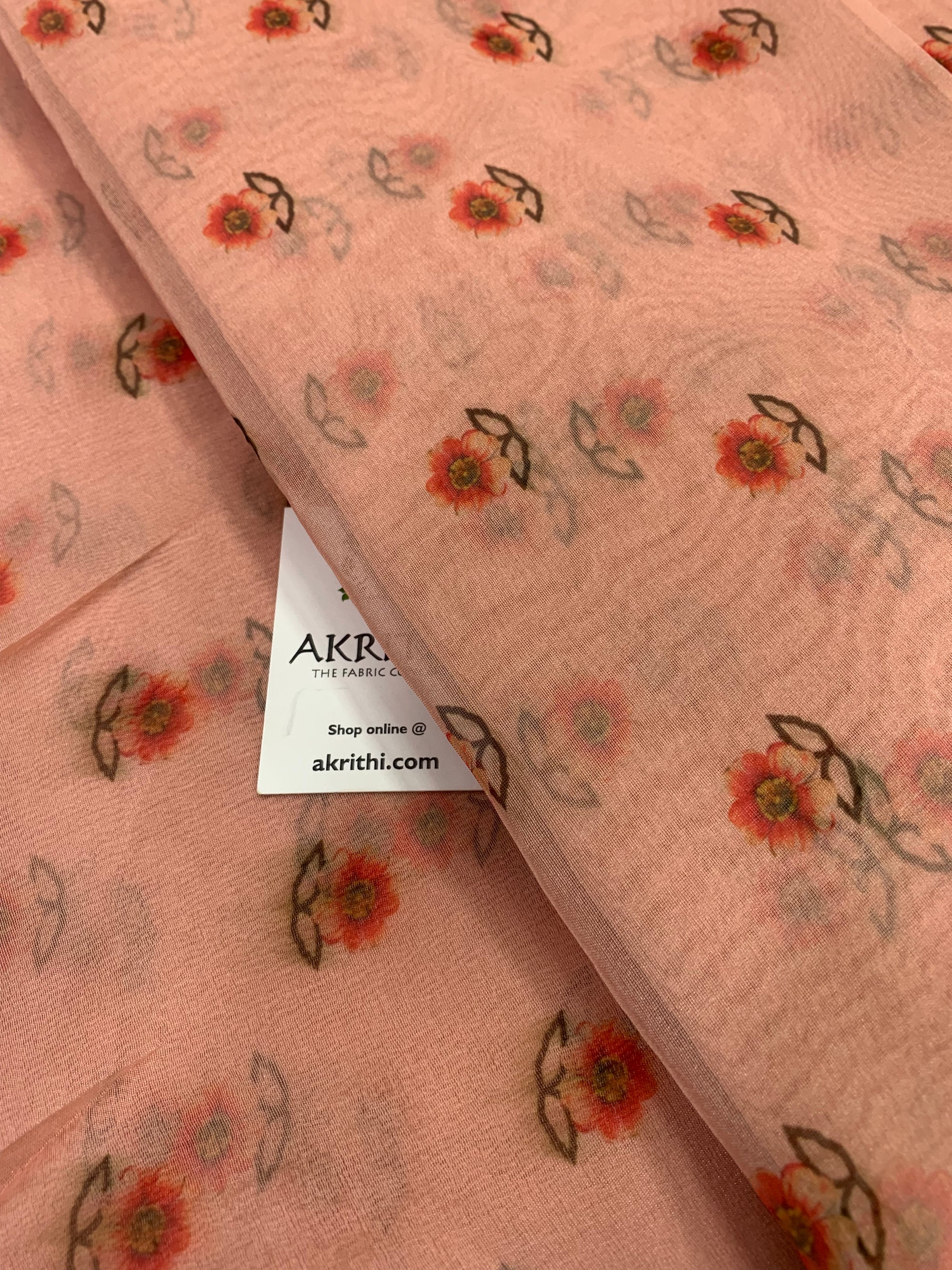 Digital floral Printed organza fabric