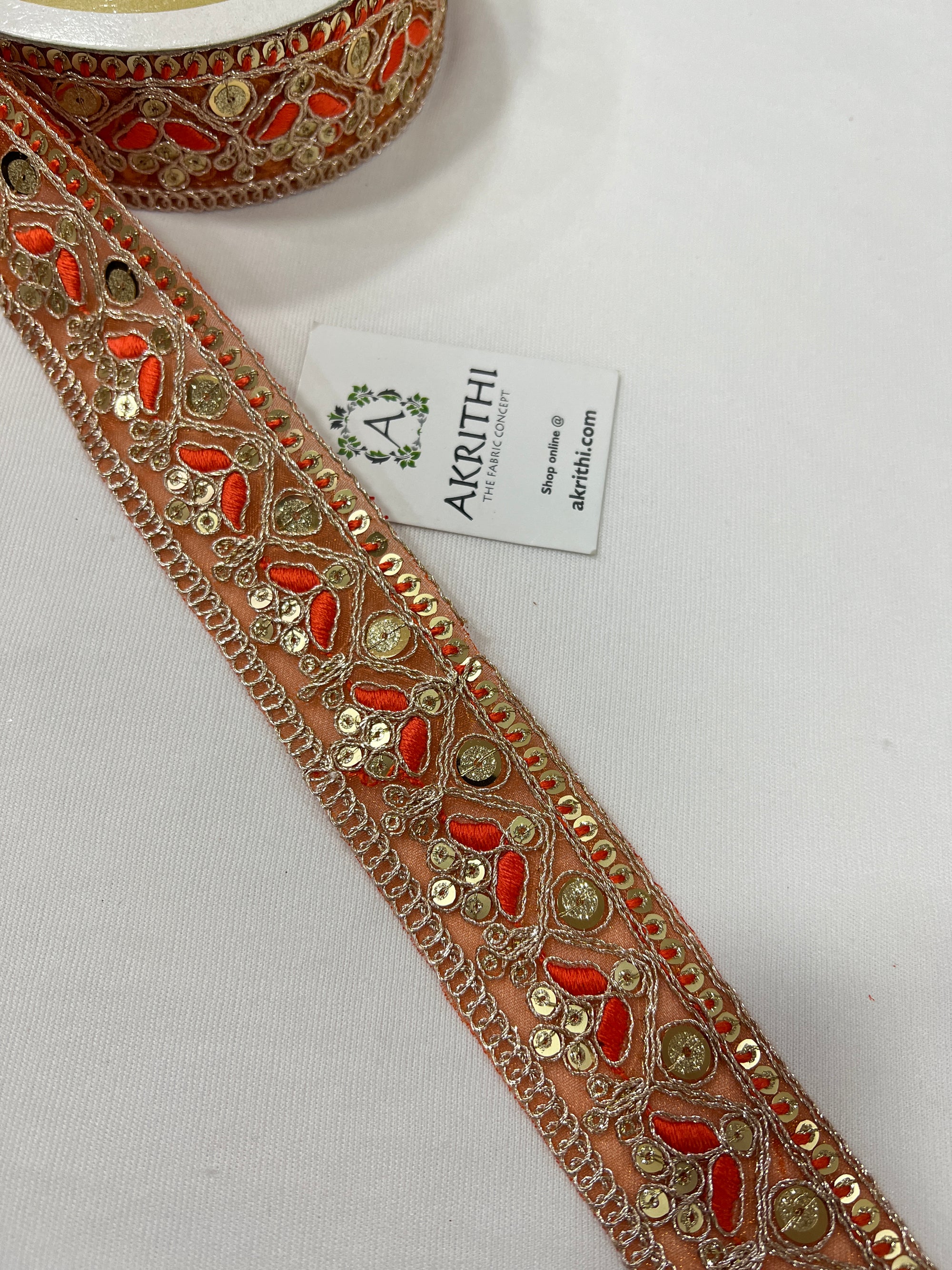 Embroidered lace 9 metres roll