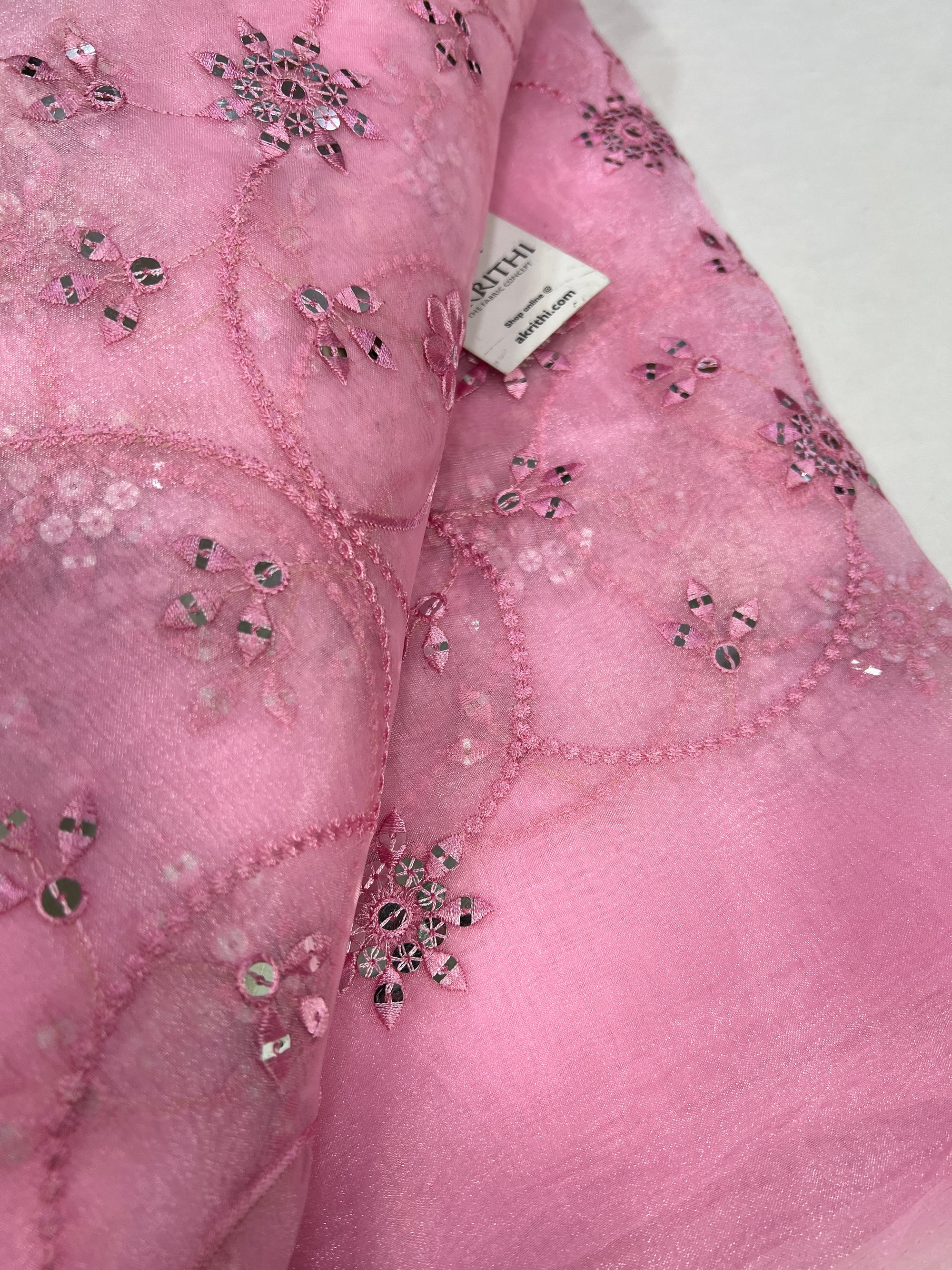 Embroidery on Organza fabric