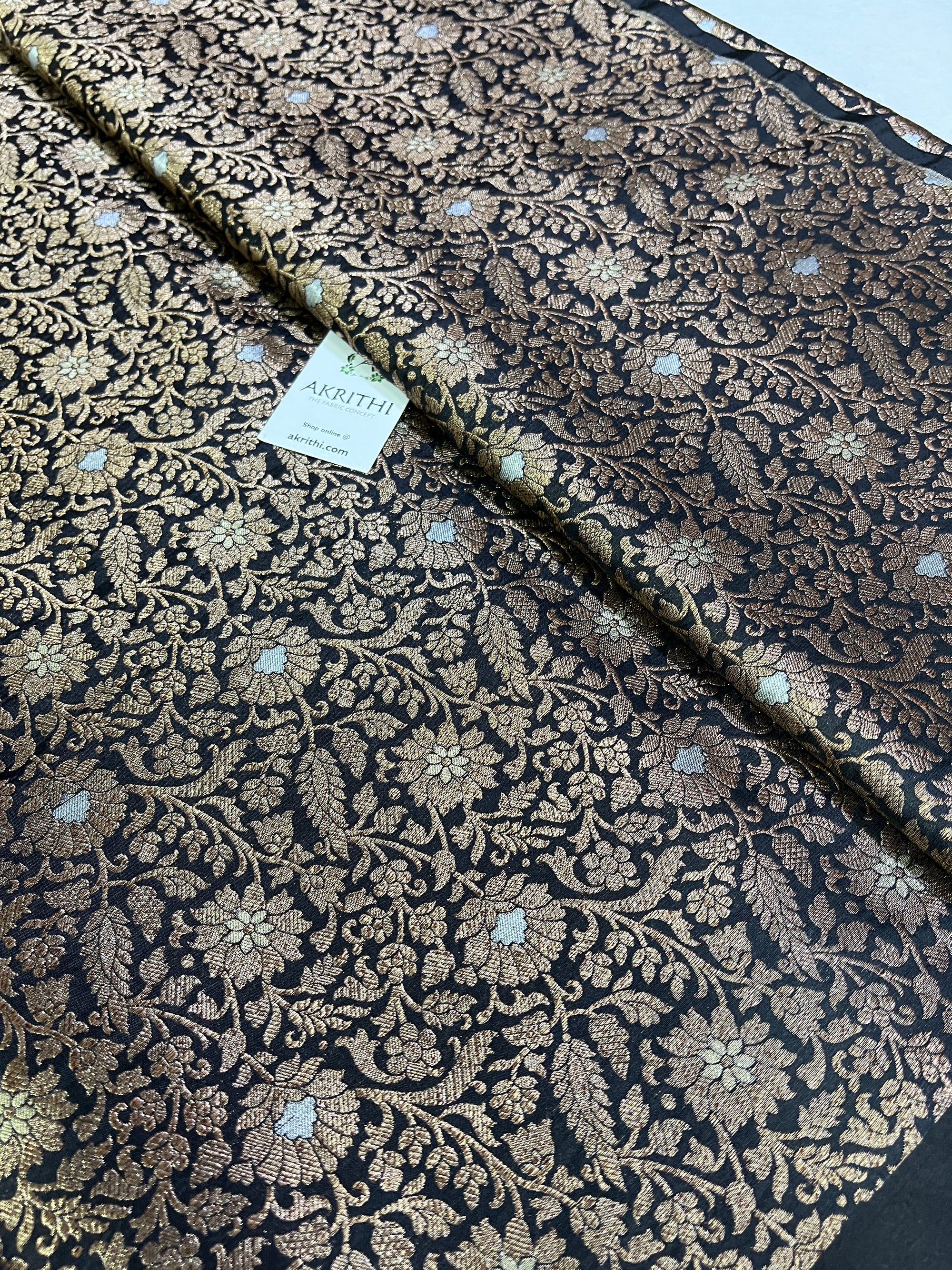 Pure silk Handloom Banarasi brocade fabric