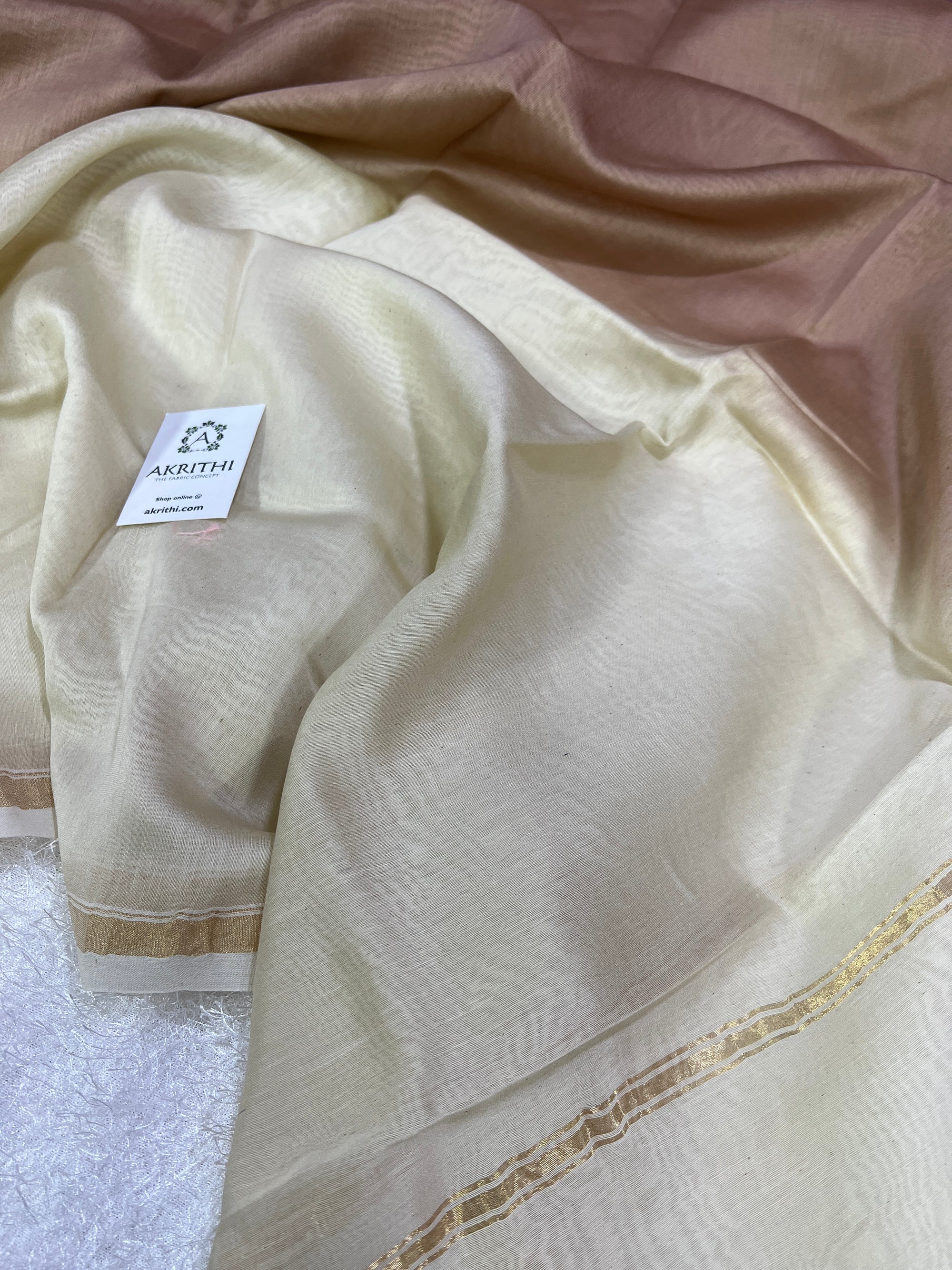 Chanderi shaded fabric