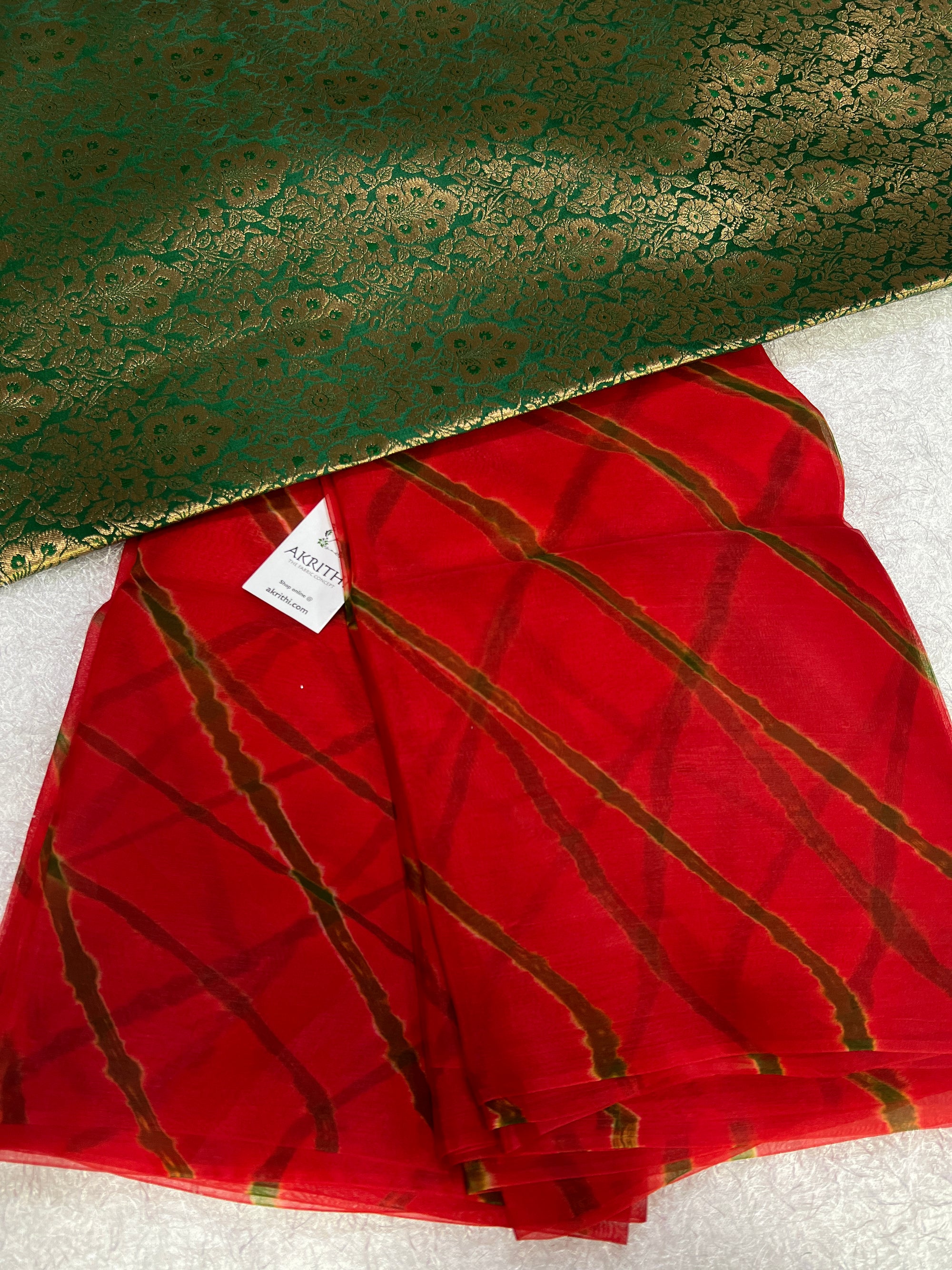Pure silk organza saree with blouse