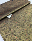 Handloom Banarasi brocade fabric with antique zari