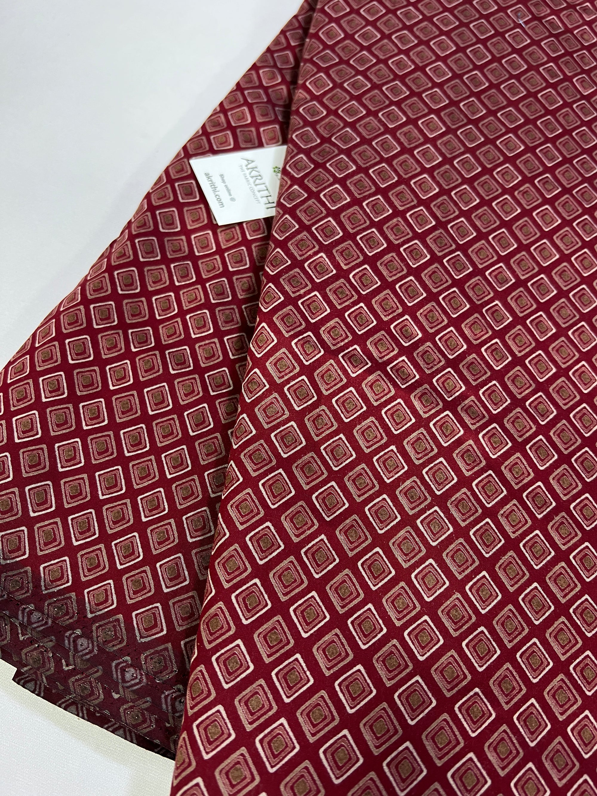 Printed silk fabric