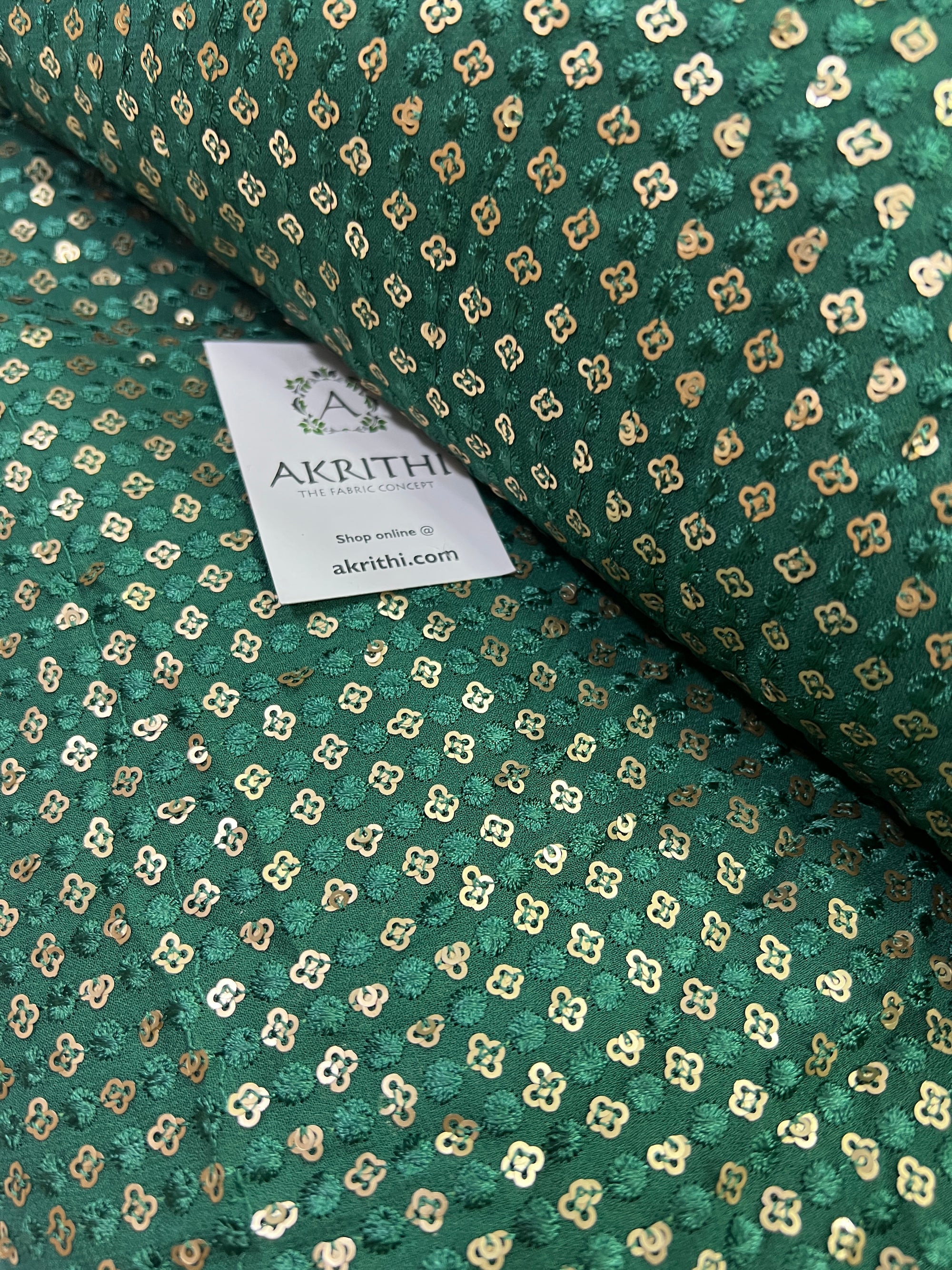 Embroidery on Georgette fabric