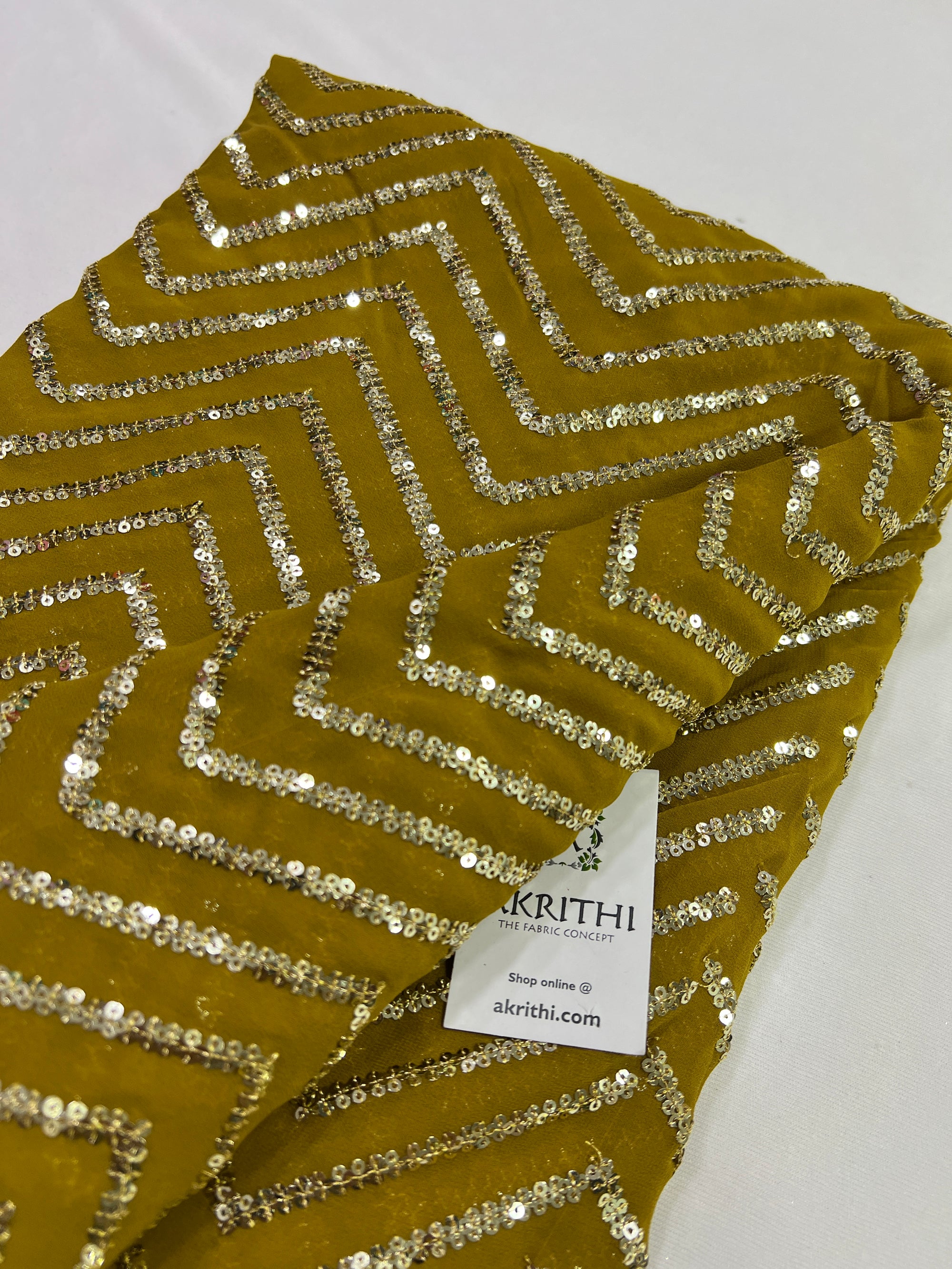 Embroidery on georgette fabric