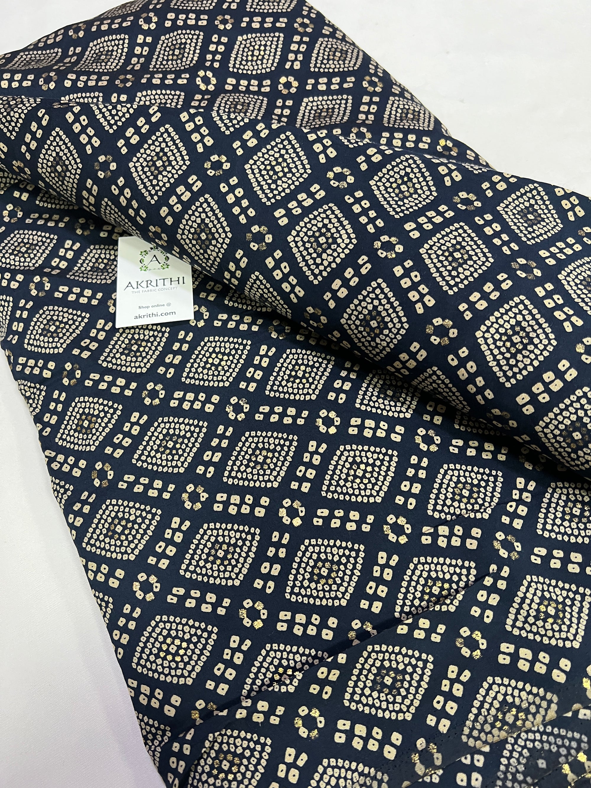 Printed silk fabric