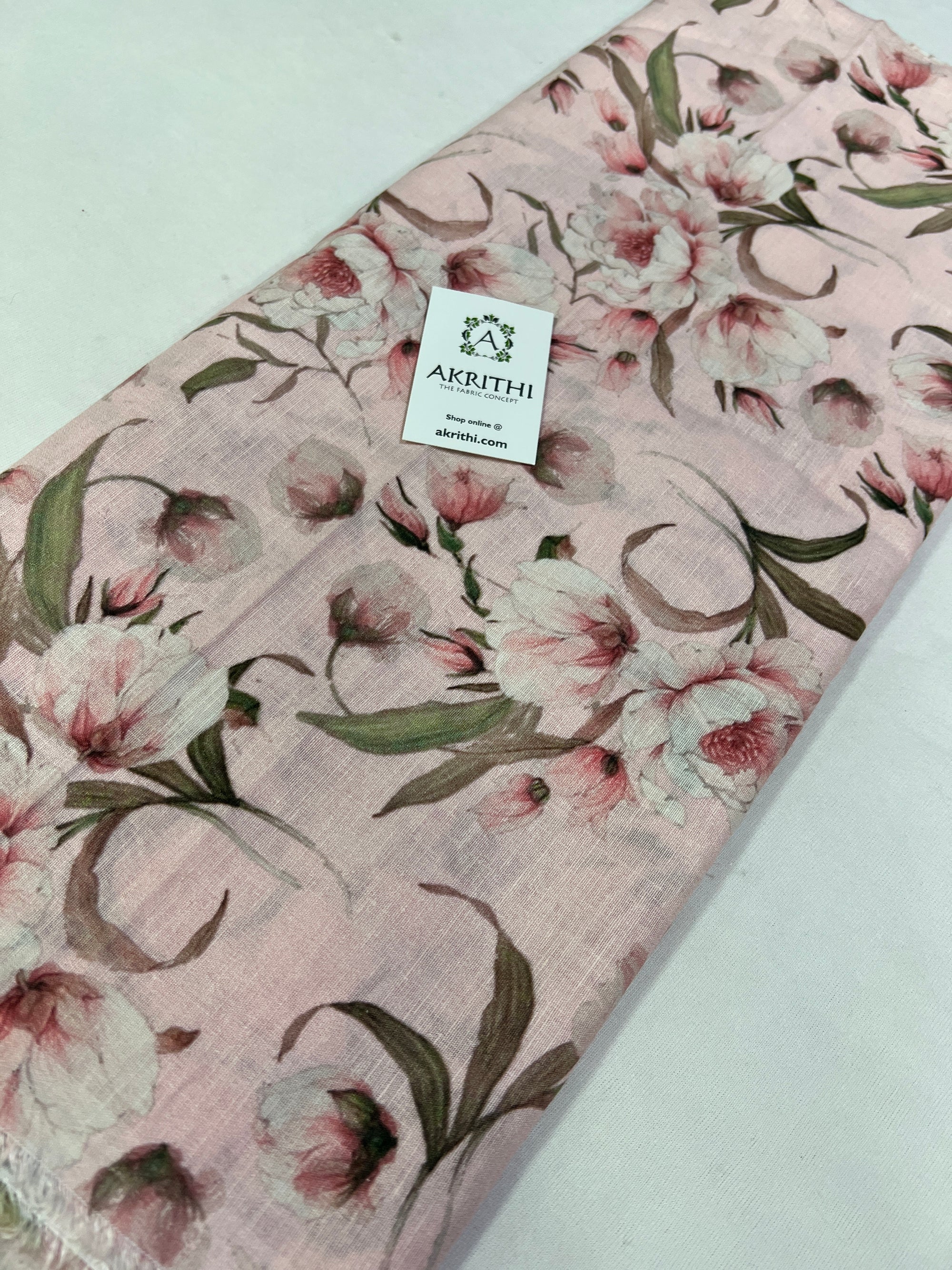 Digital Printed pure linen fabric