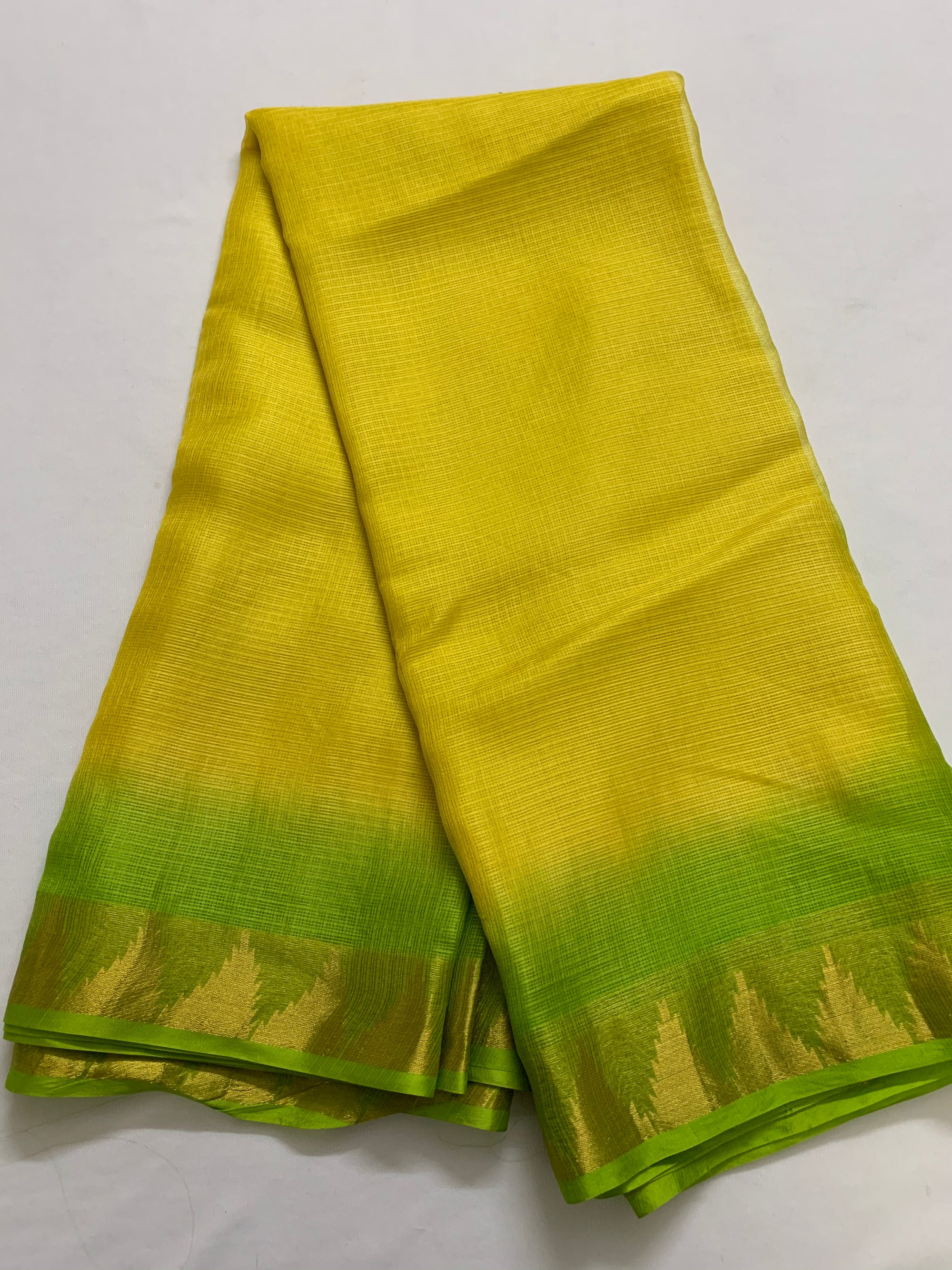 Pure kota silk saree with temple border