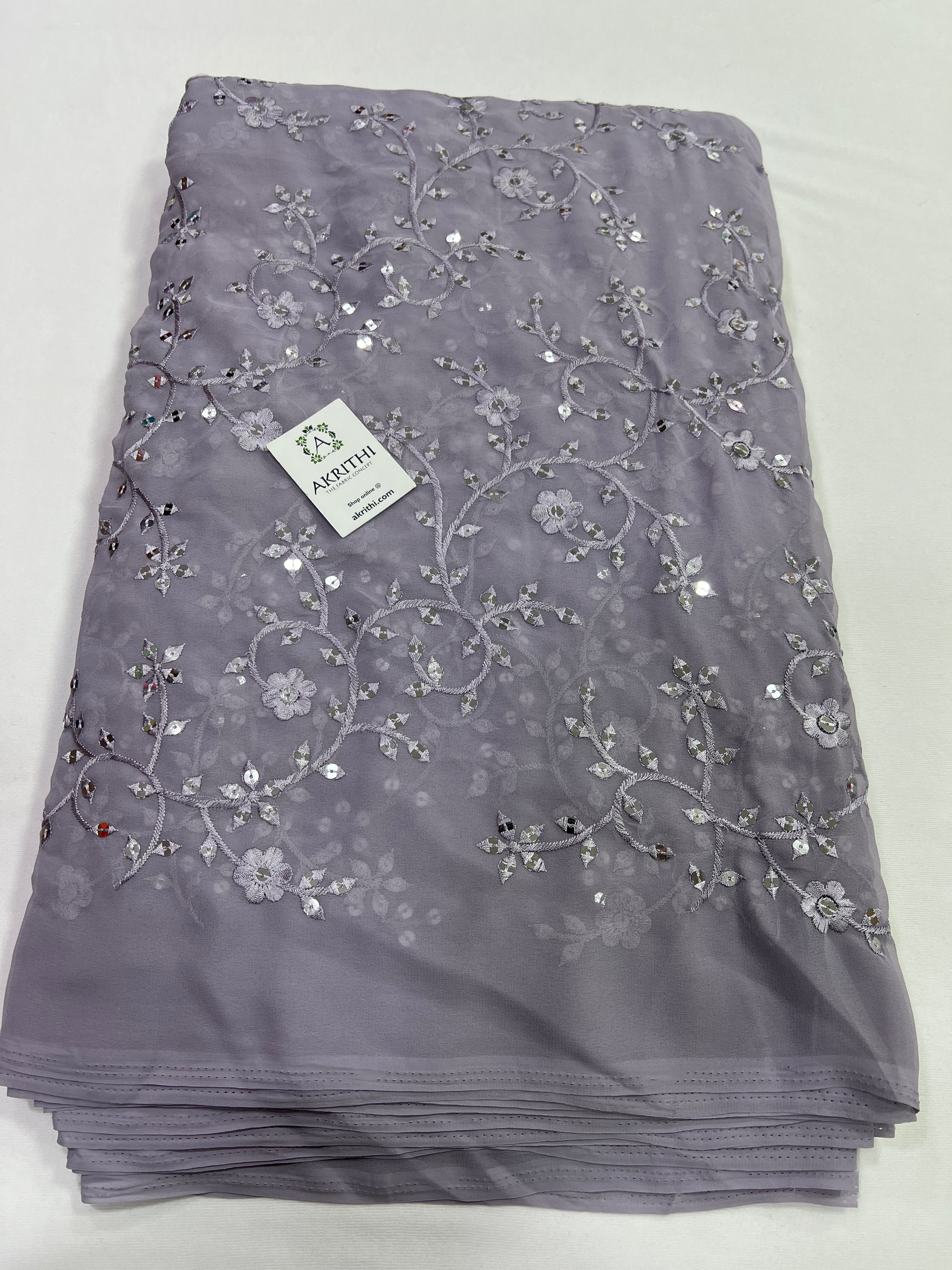 Embroidery on Georgette fabric