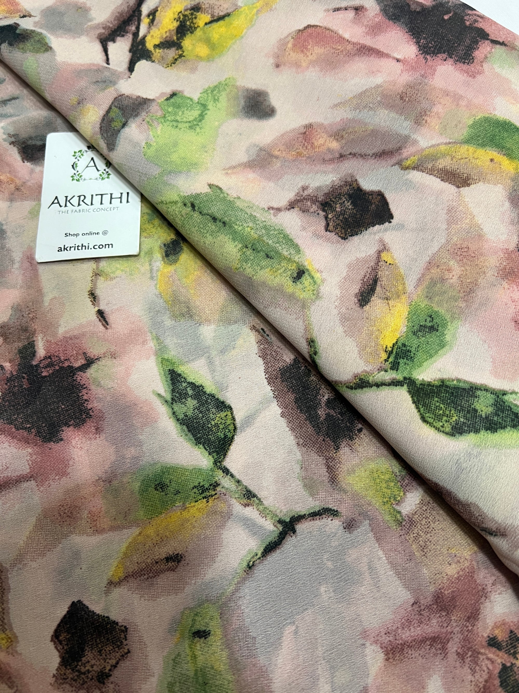 Digital floral printed georgette fabric
