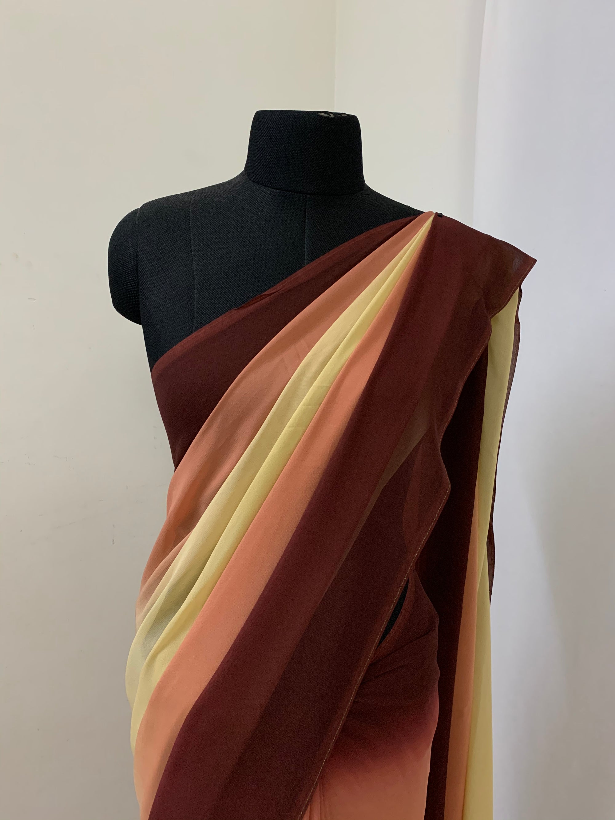 Shaded georgette saree