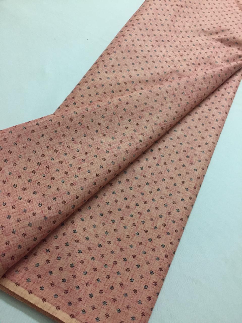 Printed cotton blend fabric