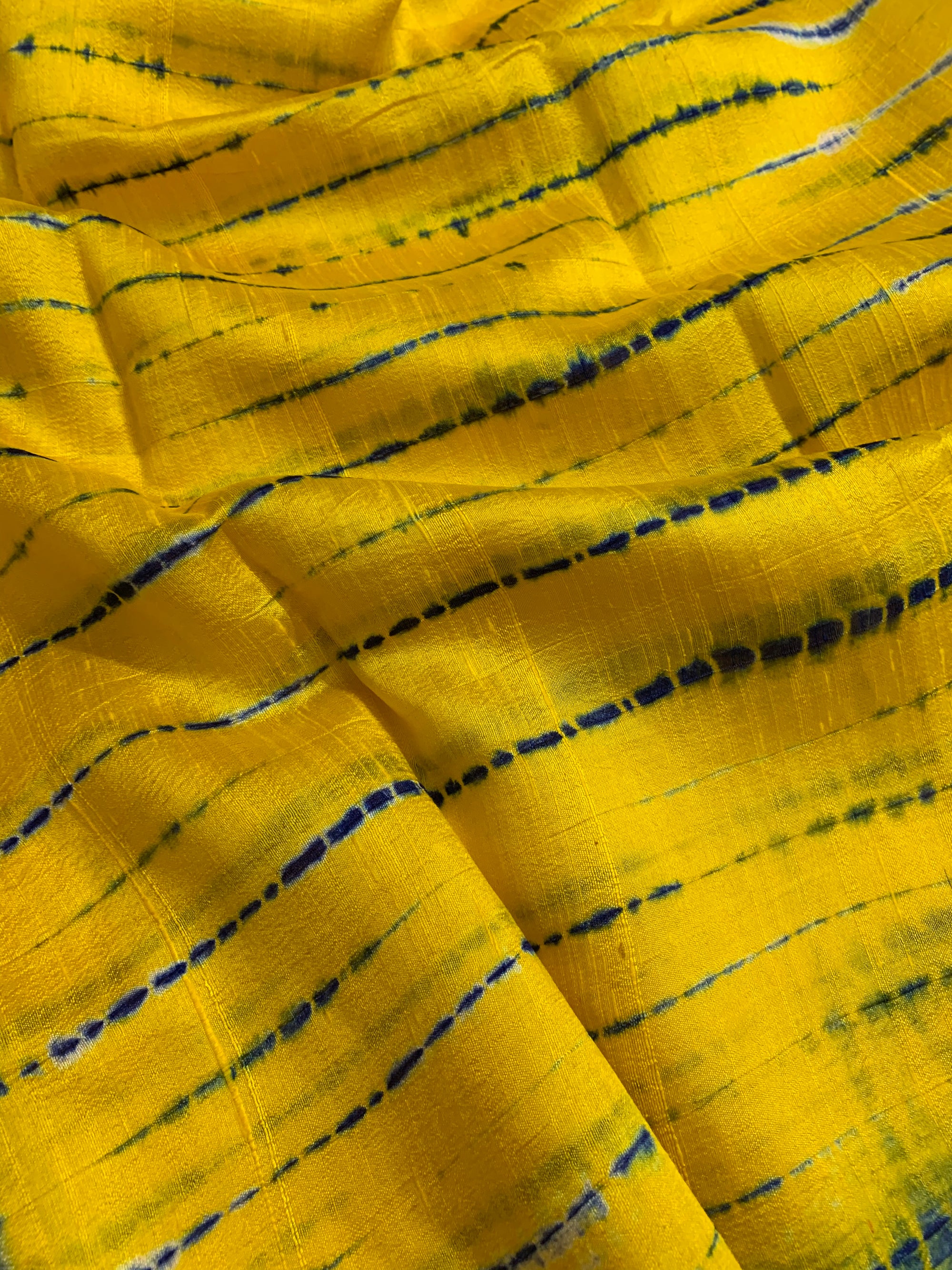 Shibori tie and dye pure raw silk kurta