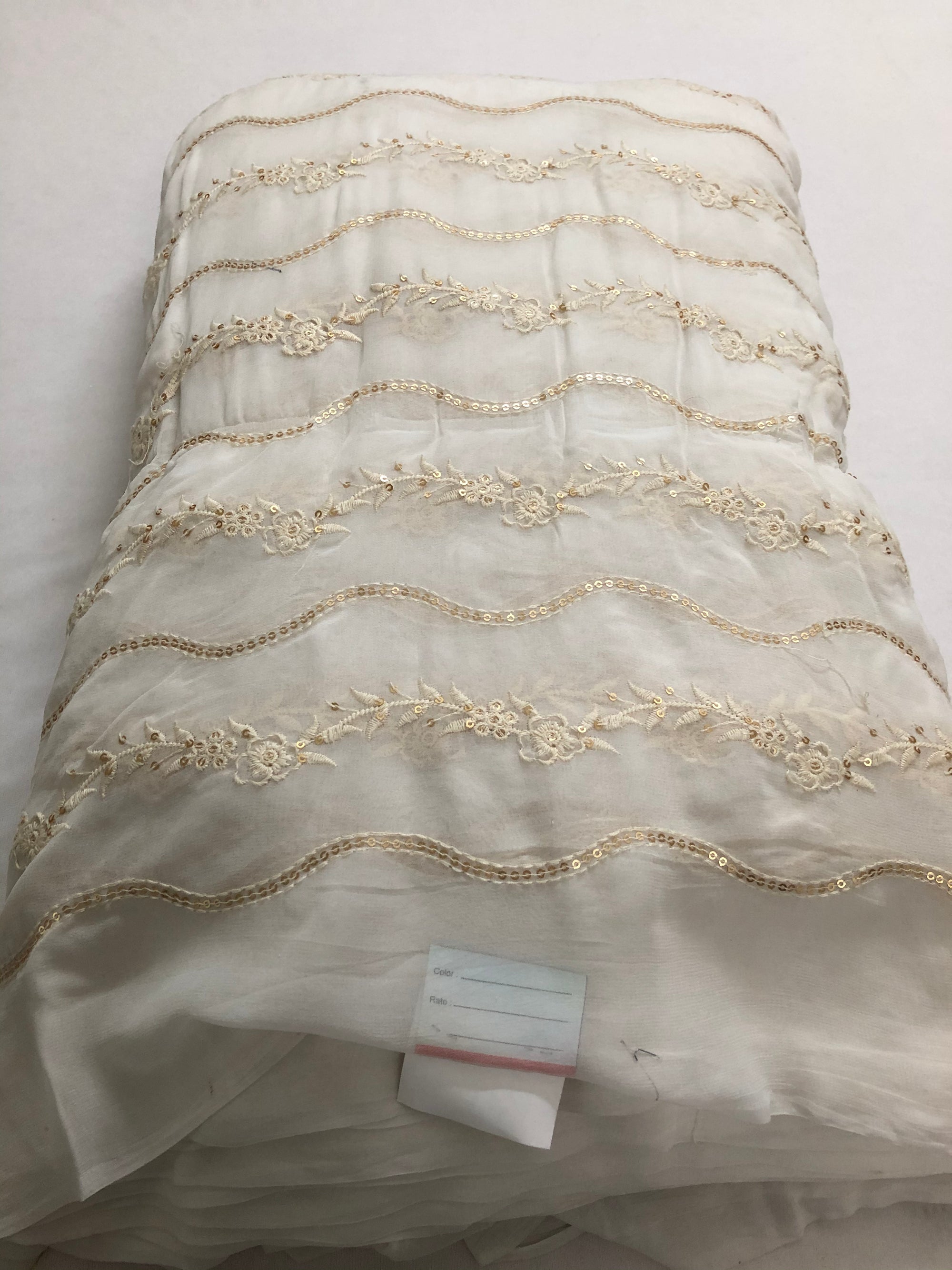 Embroidery on georgette fabric