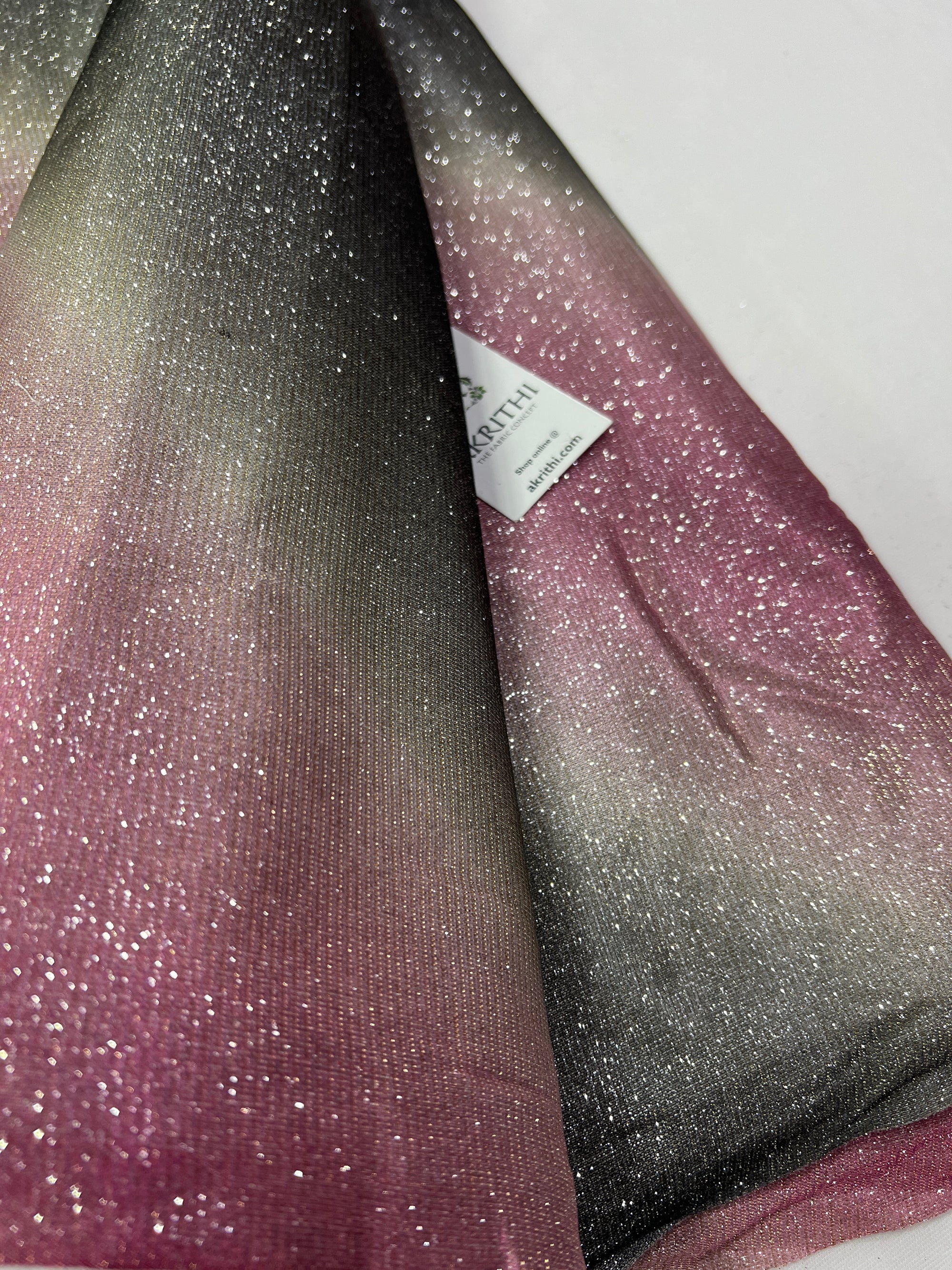 Cross Shaded imported Lycra fabric with glitter