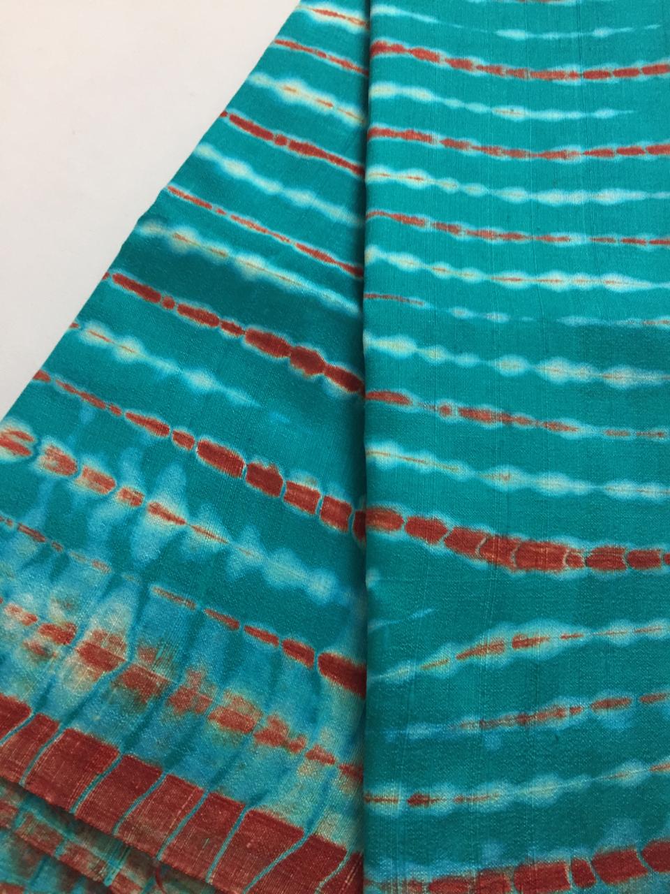 Shibori tie and dye pure raw silk kurta