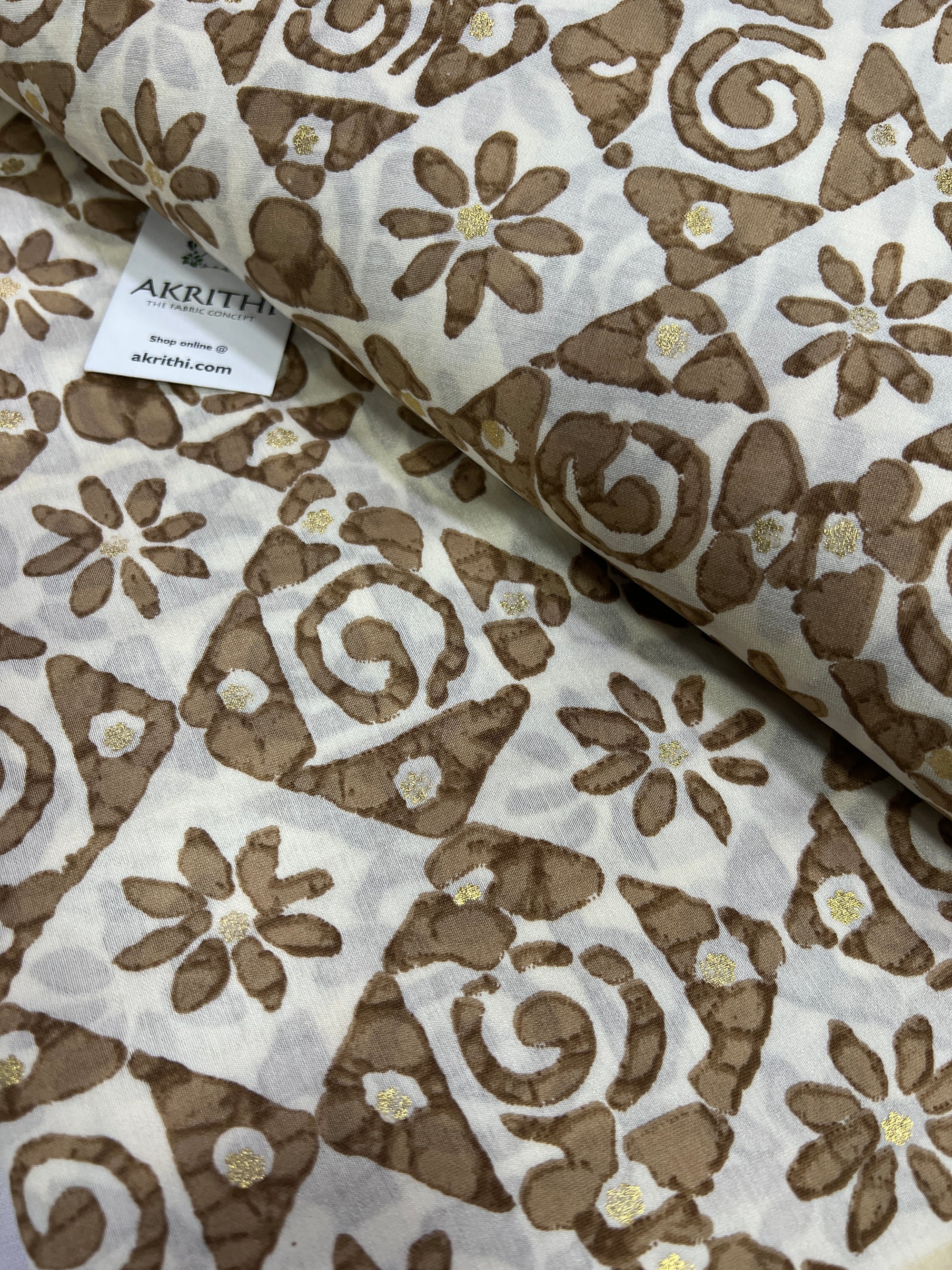 Digital printed silk fabric