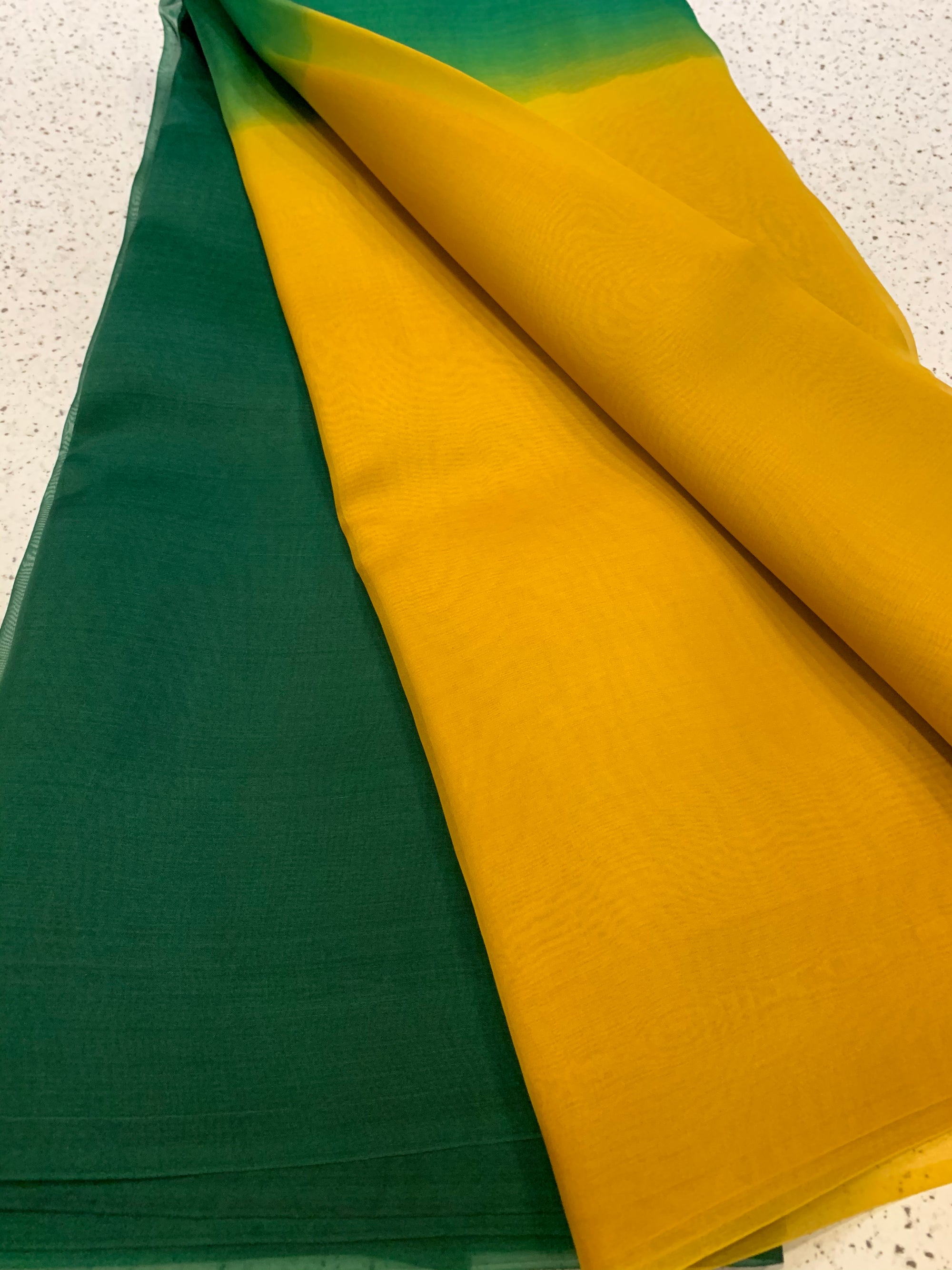 PURE SILK ORGANZA DOUBLE SHADED SAREE