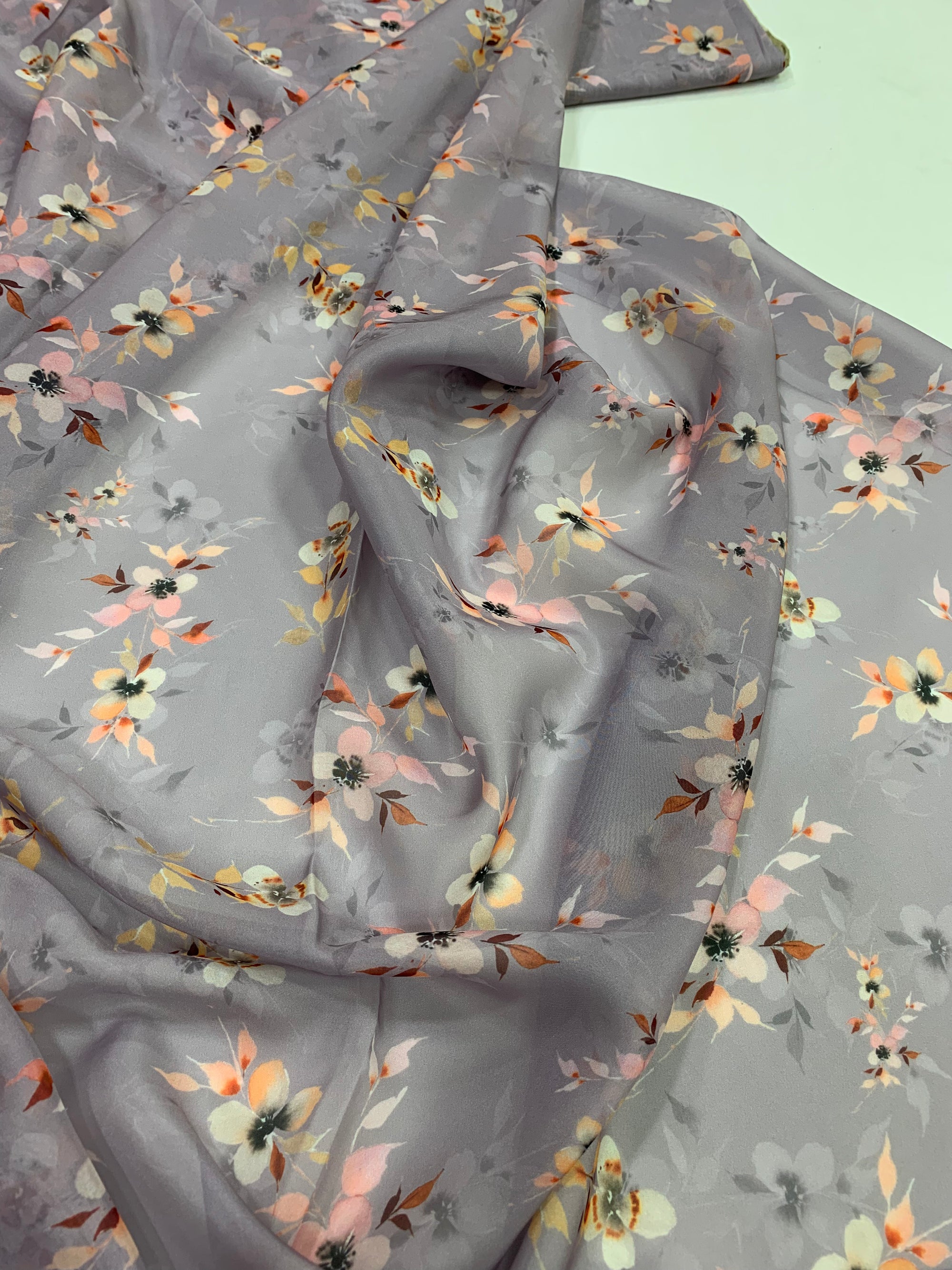 Digital floral Printed organza fabric