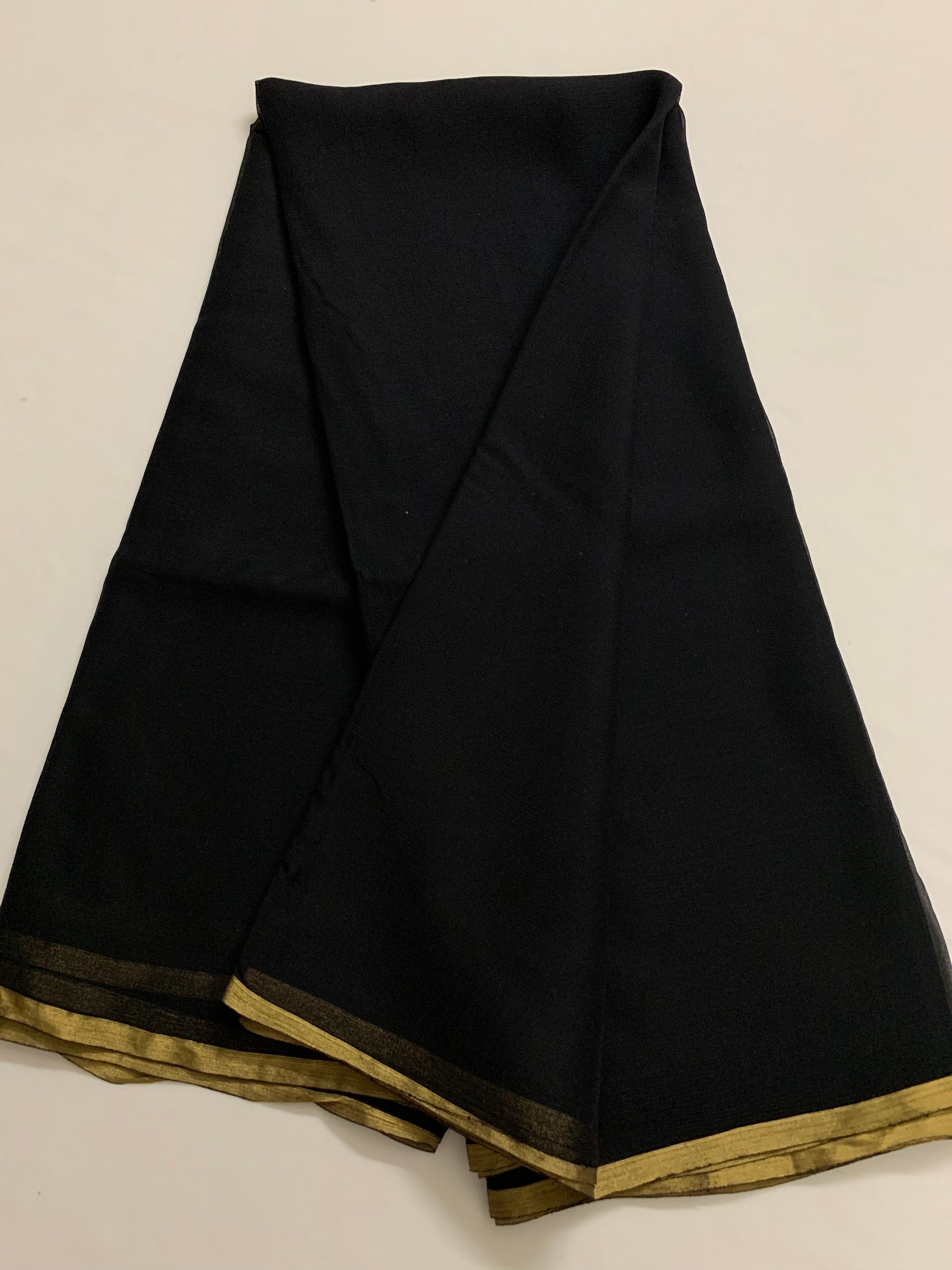 Pure silk chiffon saree