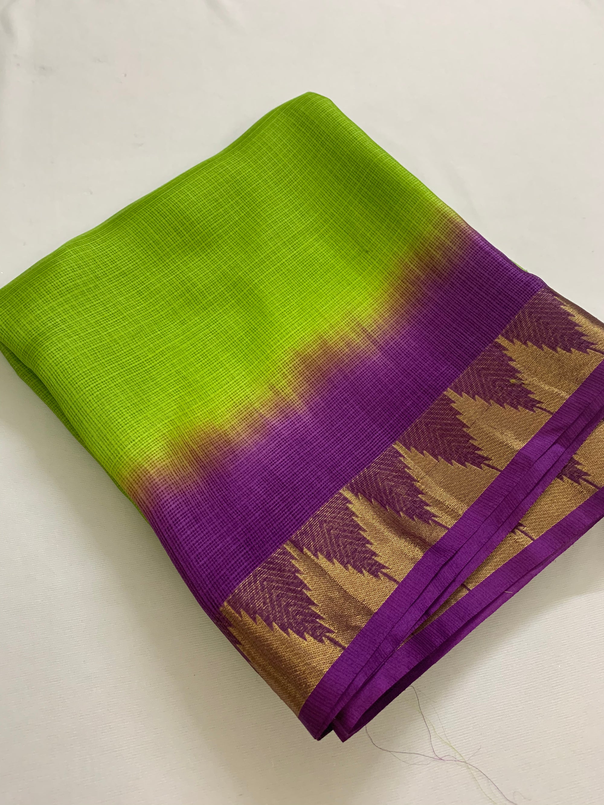 Pure kota silk saree with temple border