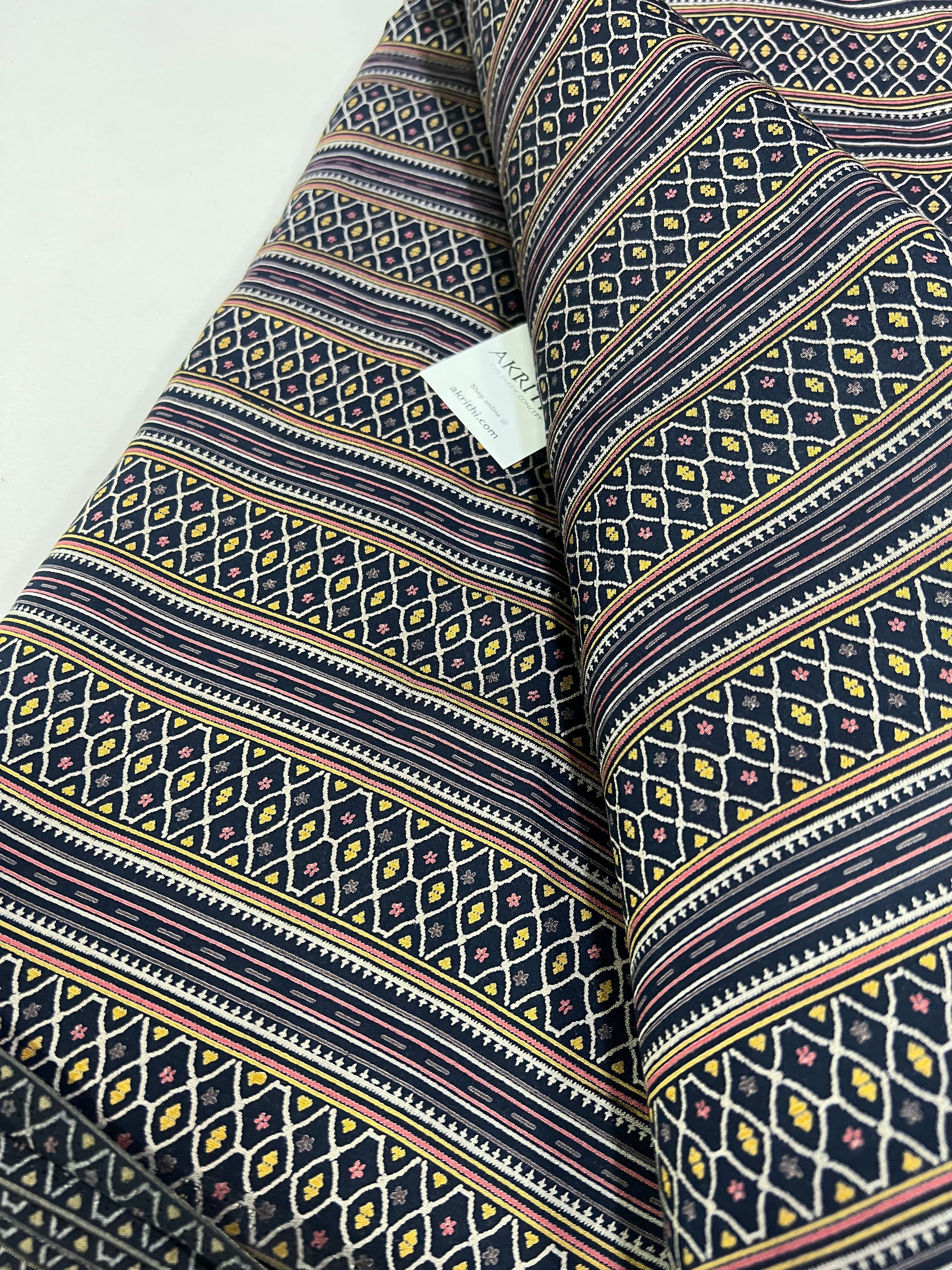 Digital printed silk fabric