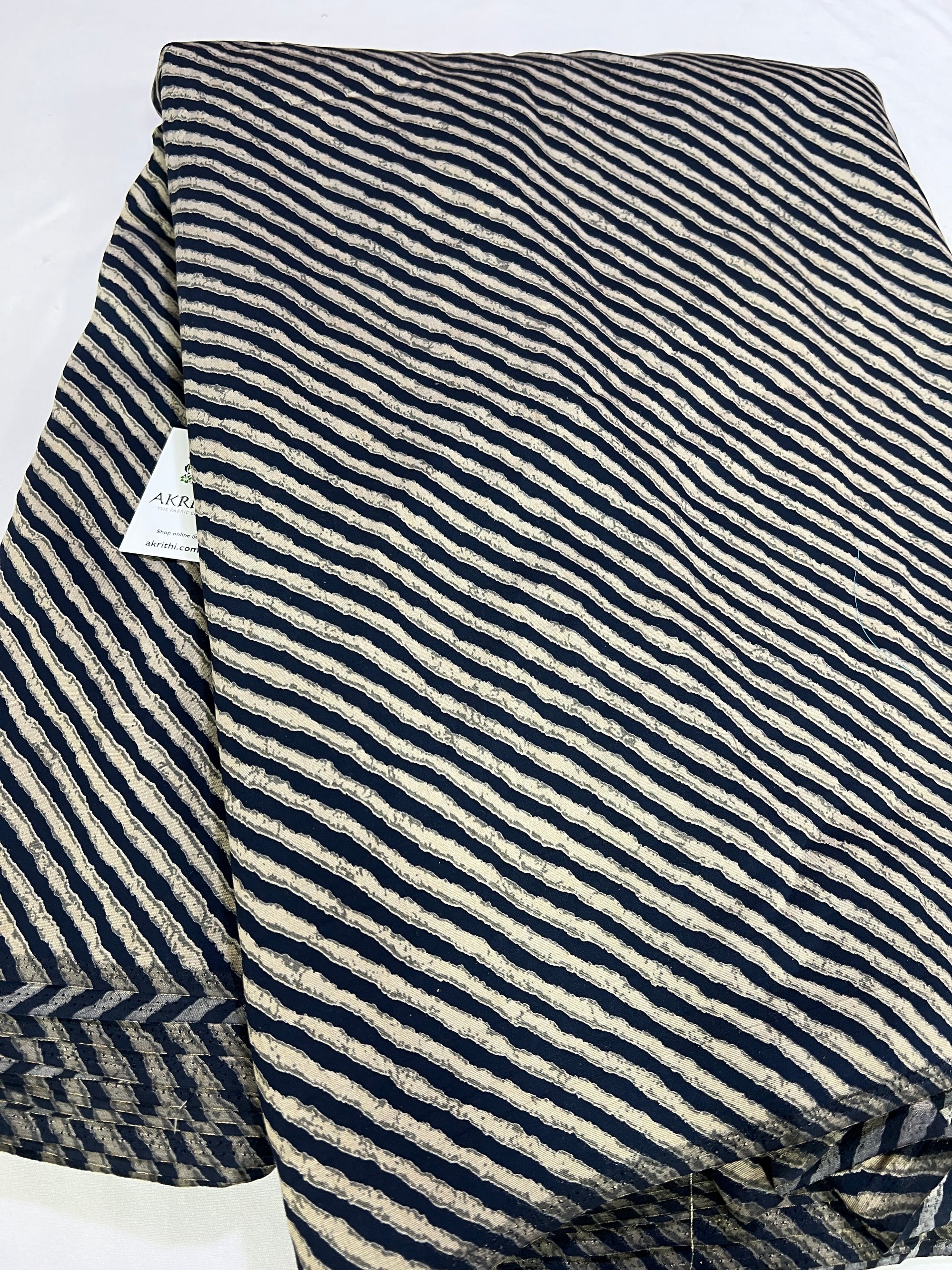 Printed silk fabric
