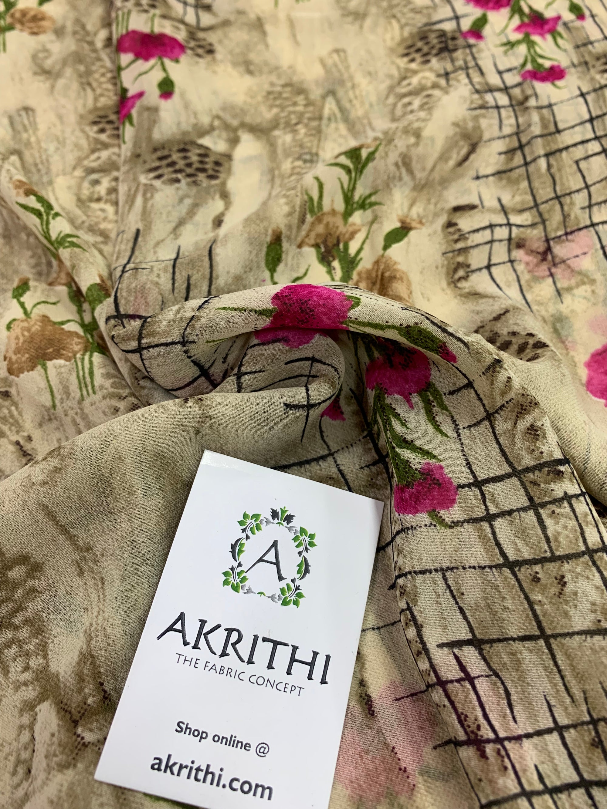 Printed georgette fabric