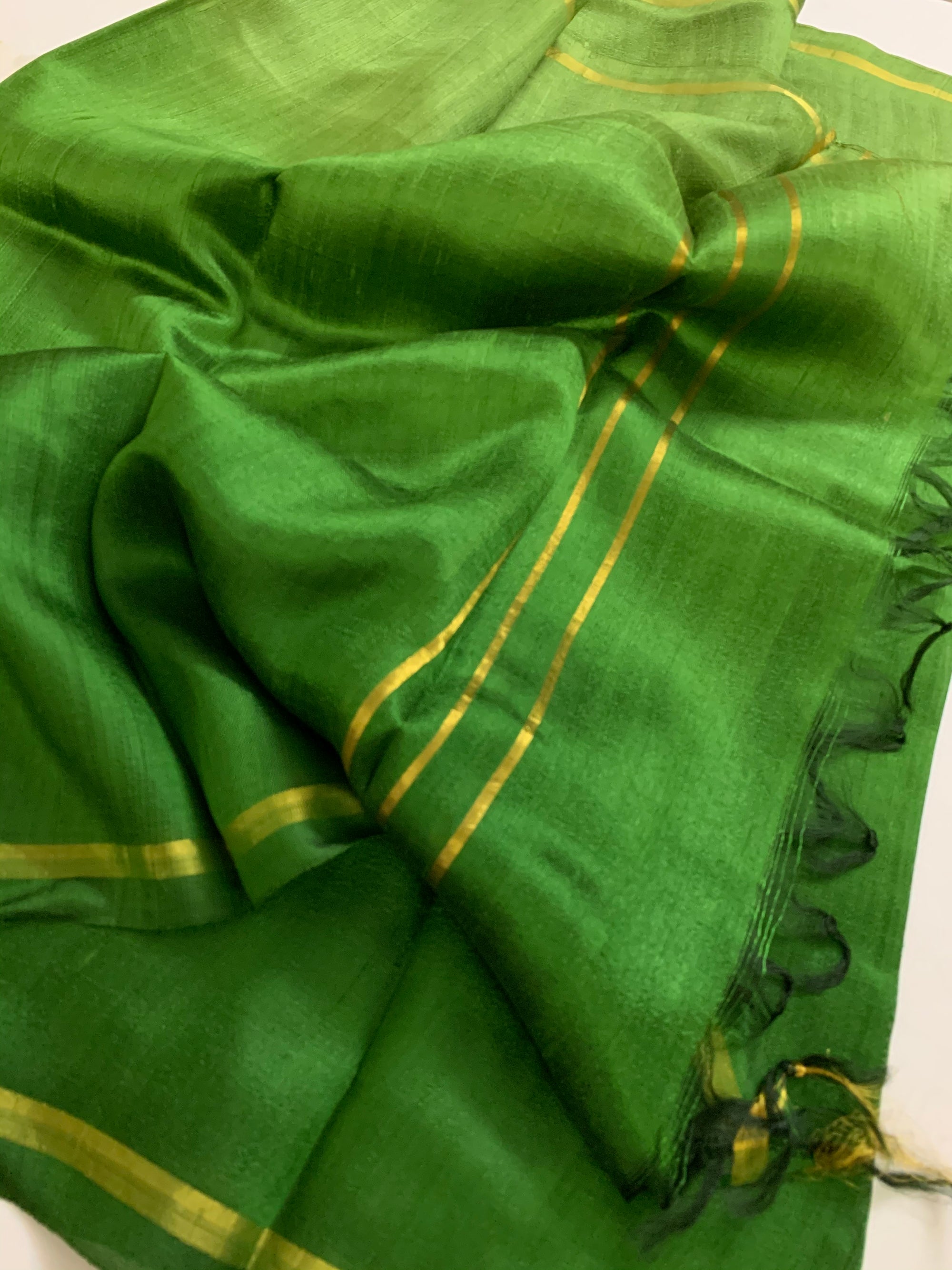 Pure raw silk shaded dupatta with zari border