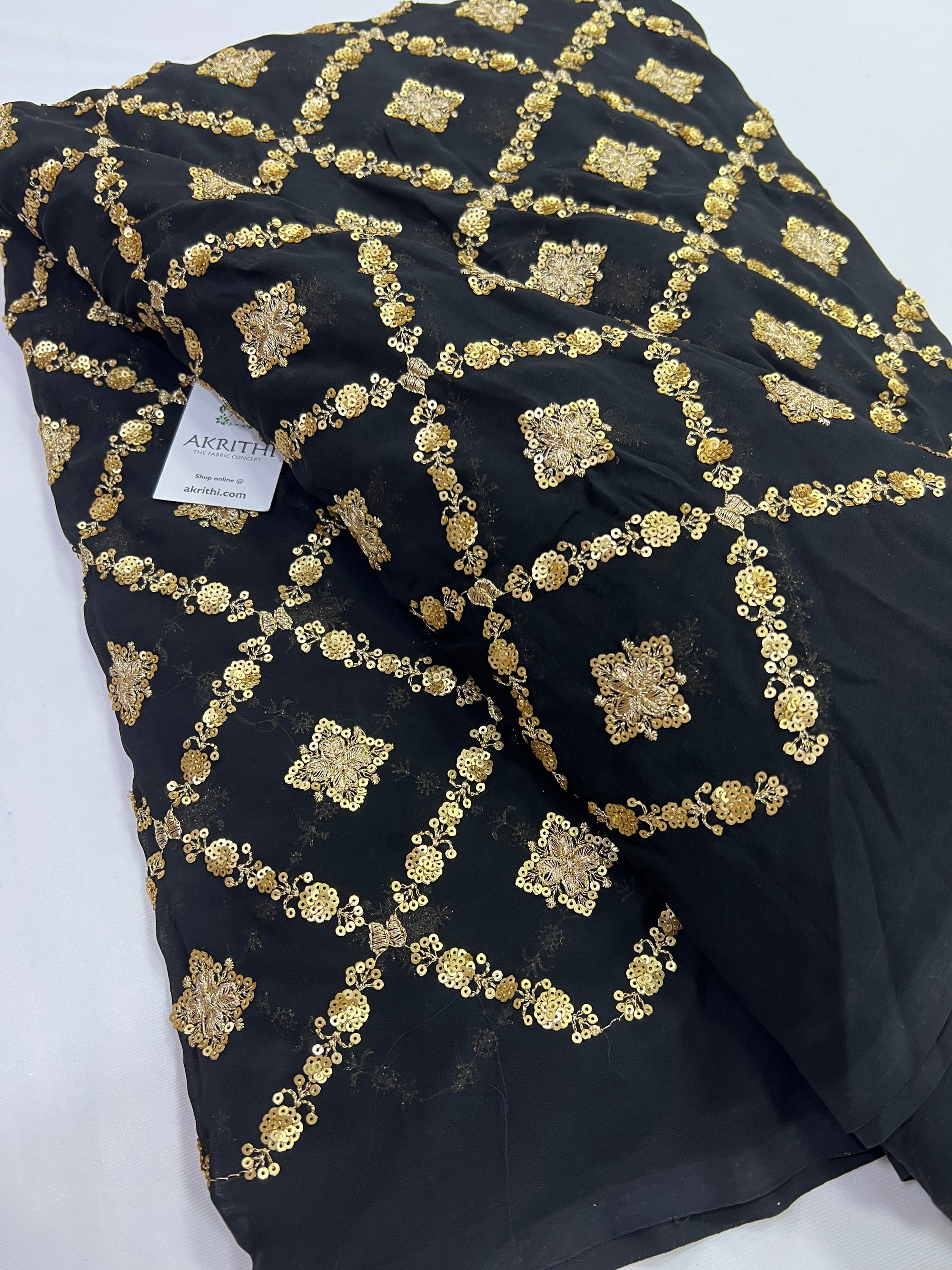 Embroidery on georgette fabric