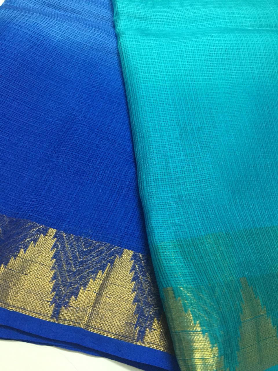 Pure kota silk saree with temple border