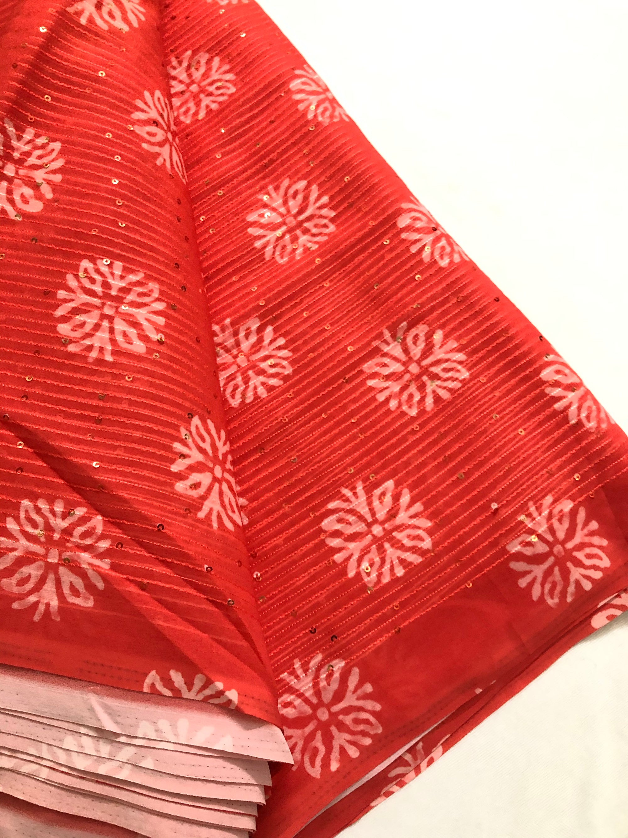 Embroidery on georgette saree